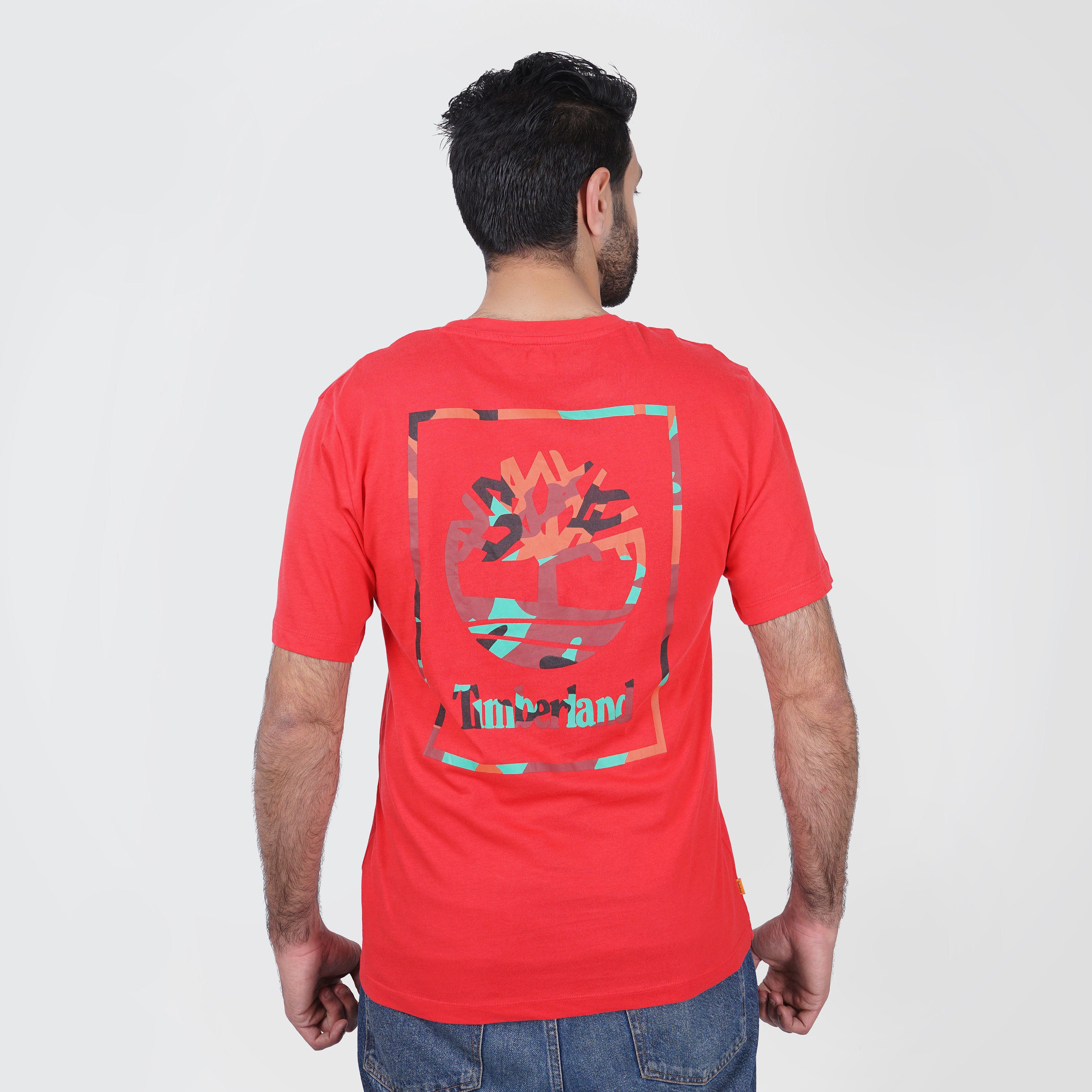 Timberland Printed Red T-Shirt