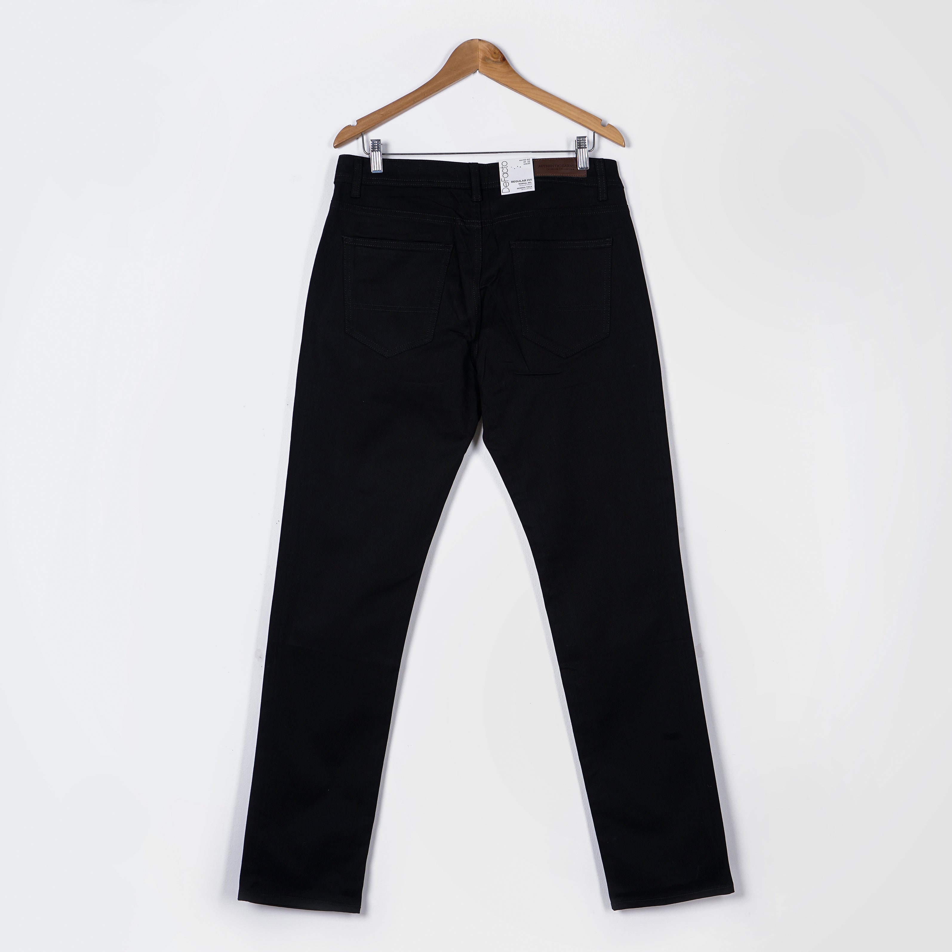 DeFacto Regular Fit Gabardine Black Trousers