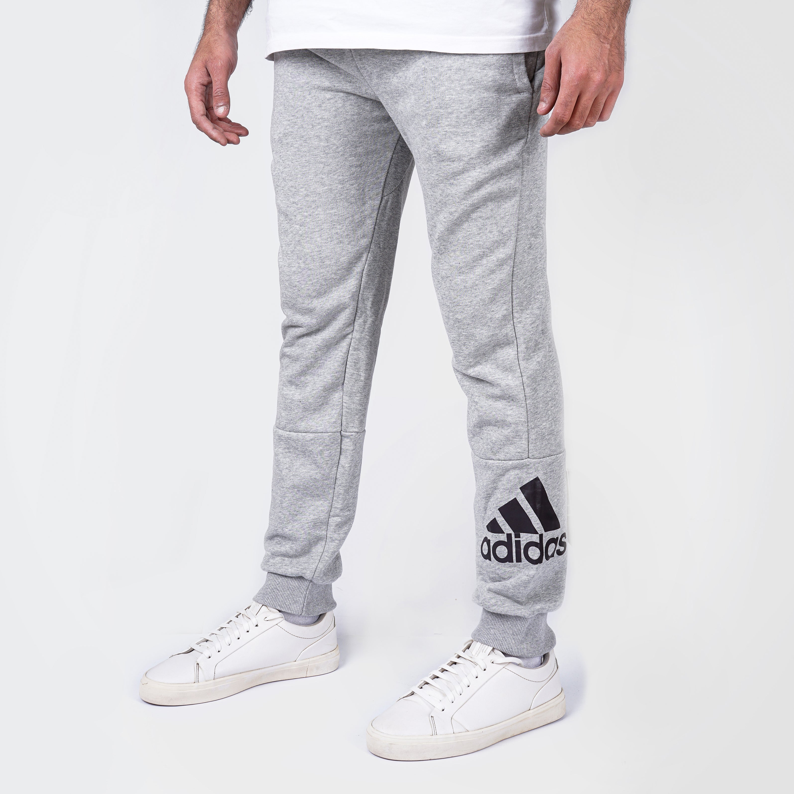 Adidas Printed Light Grey Sweatpants - Marca Deals - Adidas