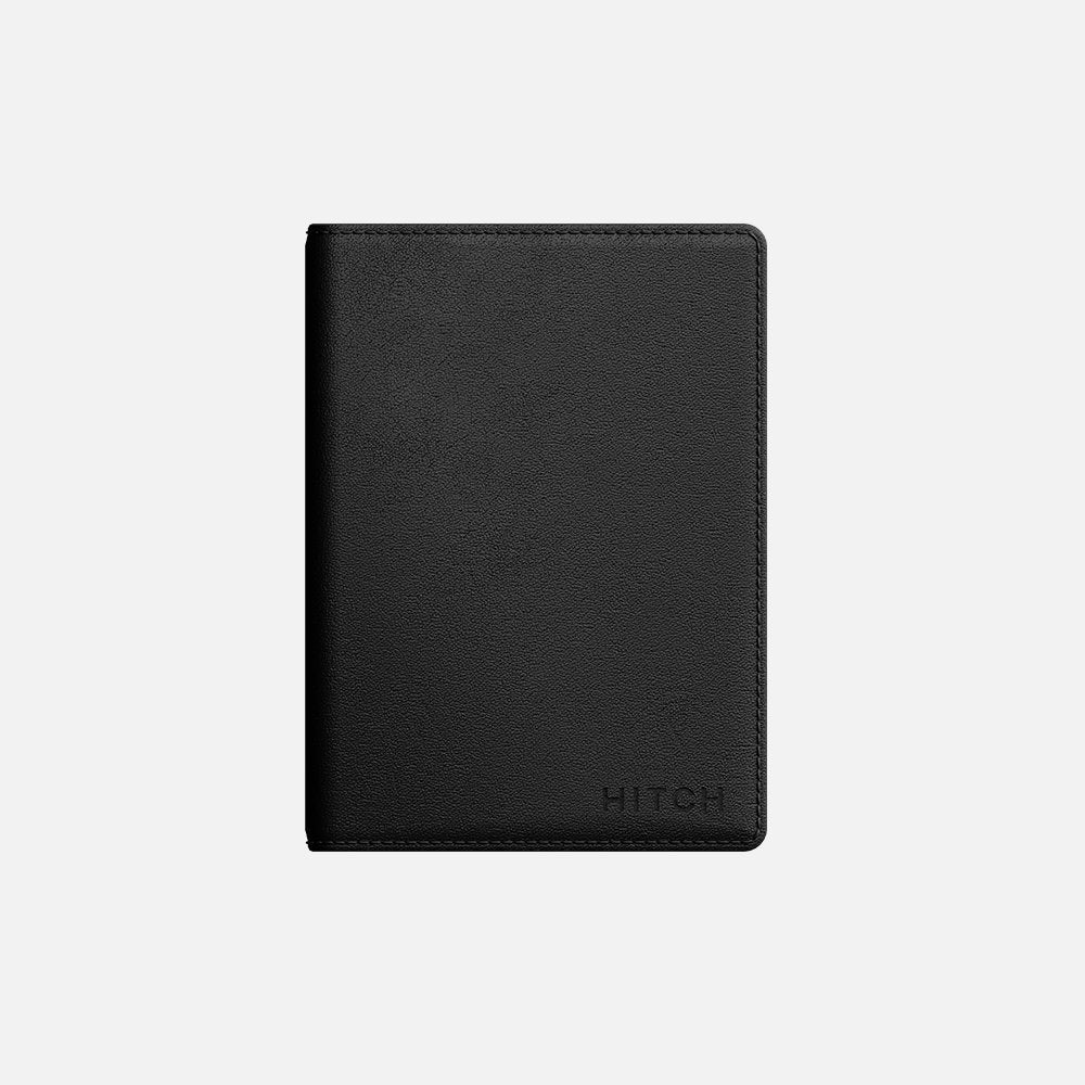 Bifold Card Wallet - Natural Genuine Leather - Black - Marca Deals - Hitch