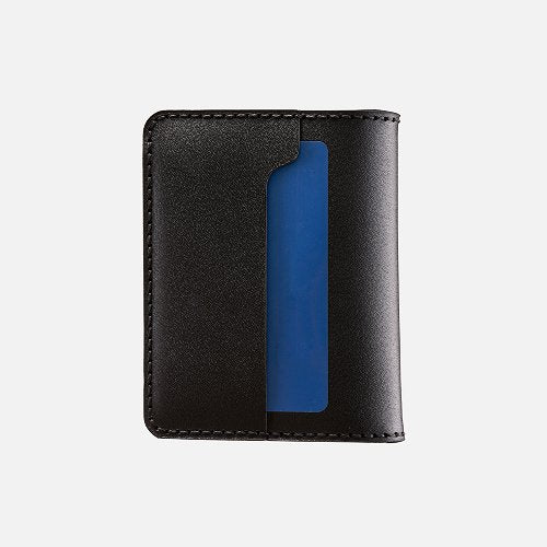 Bifold Card Wallet (Upgraded) - Handmade Natural Genuine Leather - Black - Marca Deals - Hitch