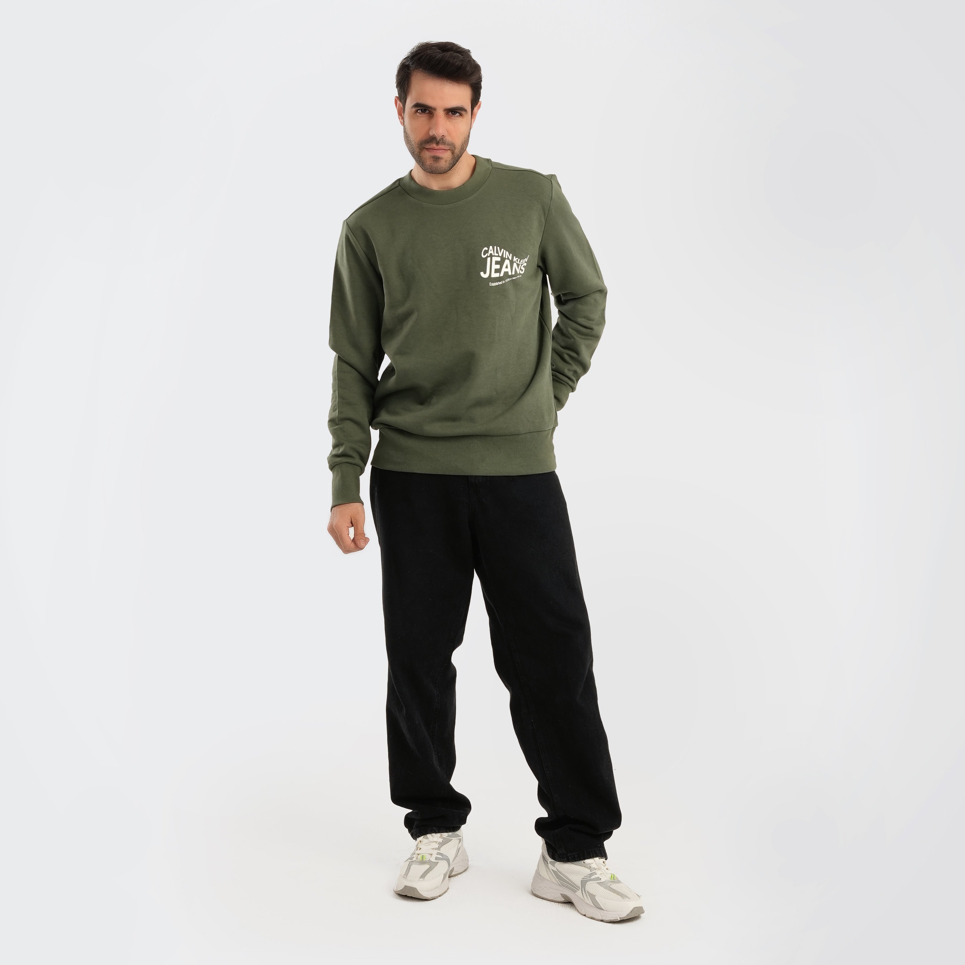 Calvin Klein Jeans Sweatshirt with rubber Logo - Marca Deals - Calvin Klein