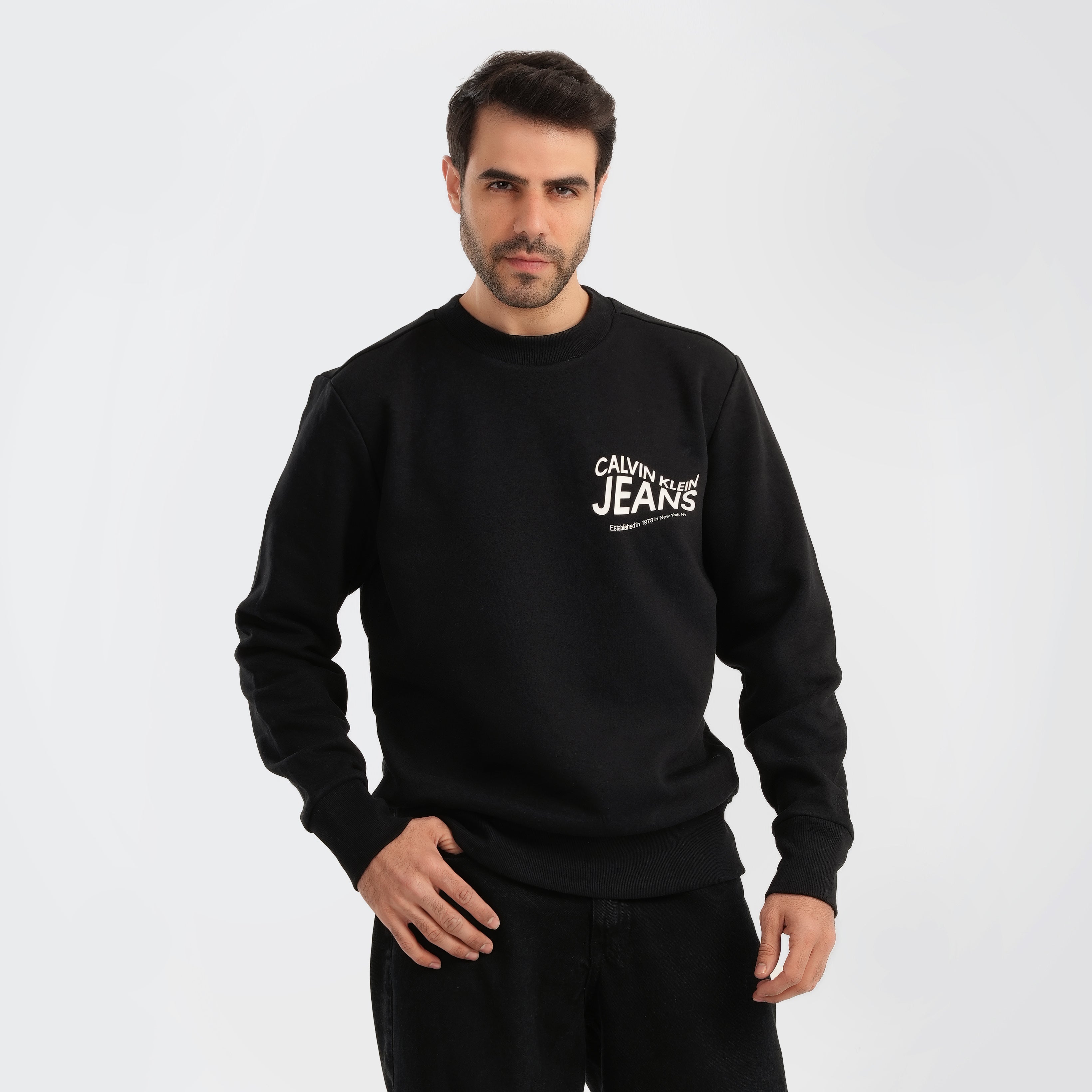 Calvin Klein Jeans Sweatshirt with rubber Logo - Marca Deals - Calvin Klein