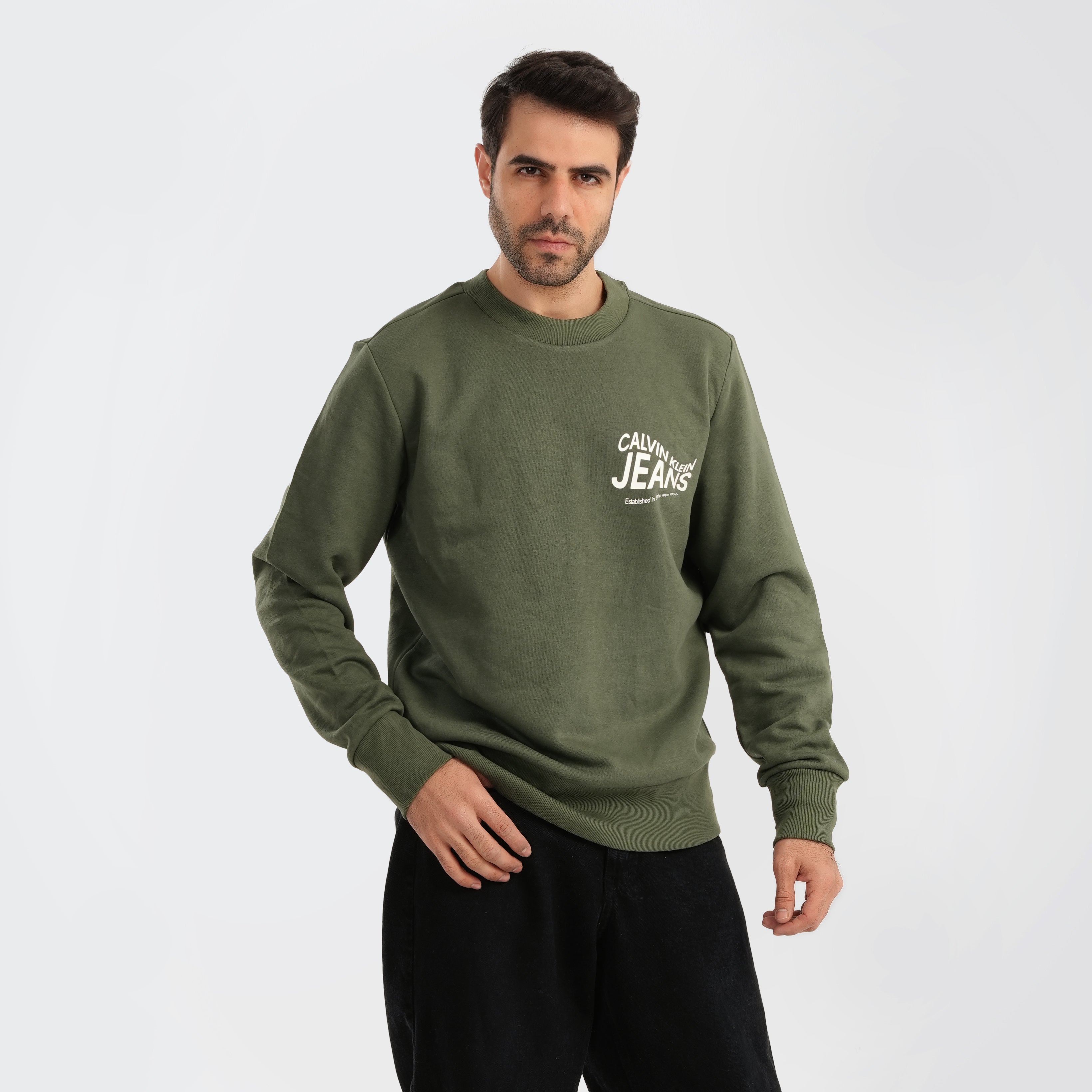 Calvin Klein Jeans Sweatshirt with rubber Logo - Marca Deals - Calvin Klein