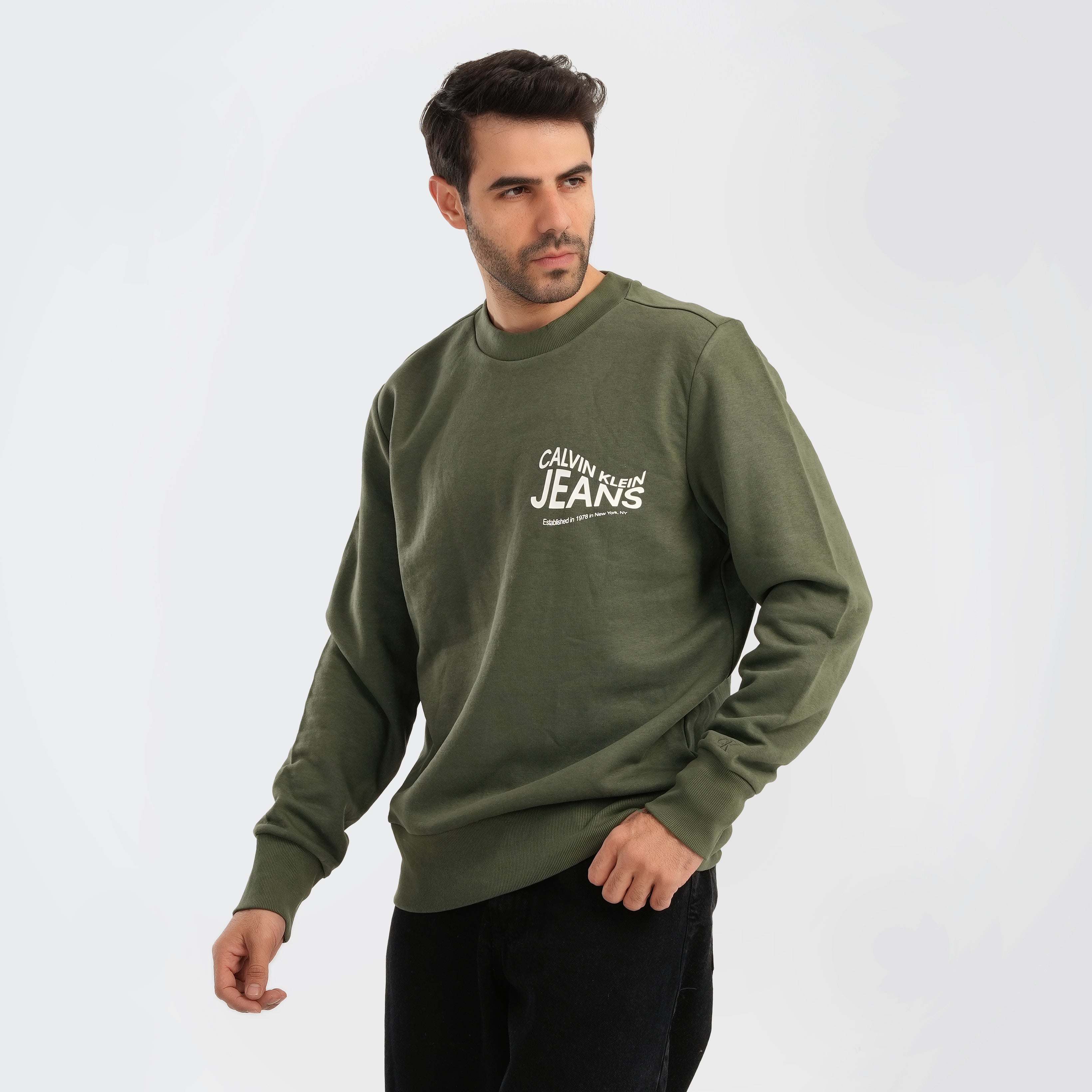 Calvin Klein Jeans Sweatshirt with rubber Logo - Marca Deals - Calvin Klein