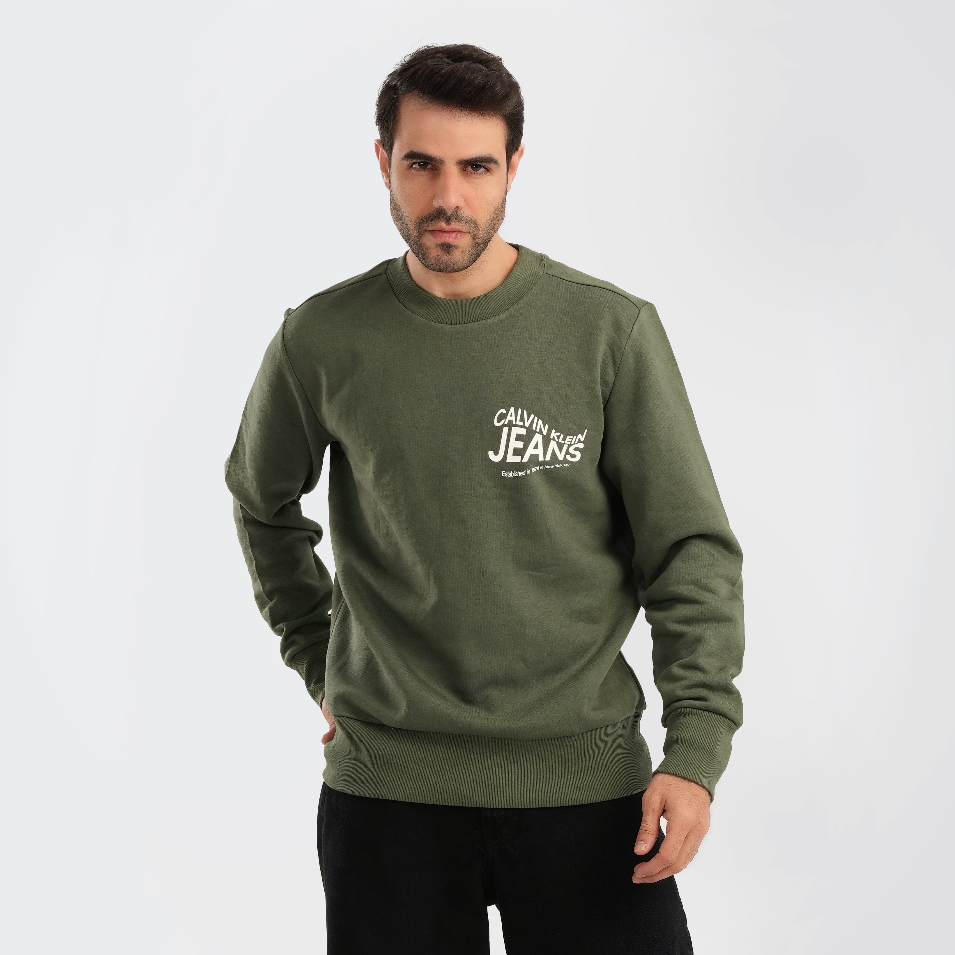 Calvin Klein Jeans Sweatshirt with rubber Logo - Marca Deals - Calvin Klein