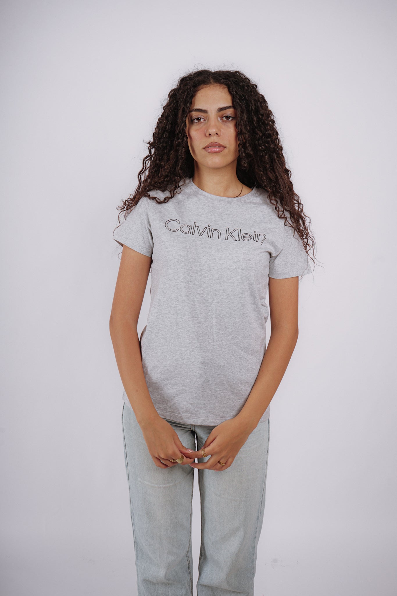 Calvin Klein Round Neck Grey T-Shirt (Regular Fit) - Marca Deals - Calvin Klein