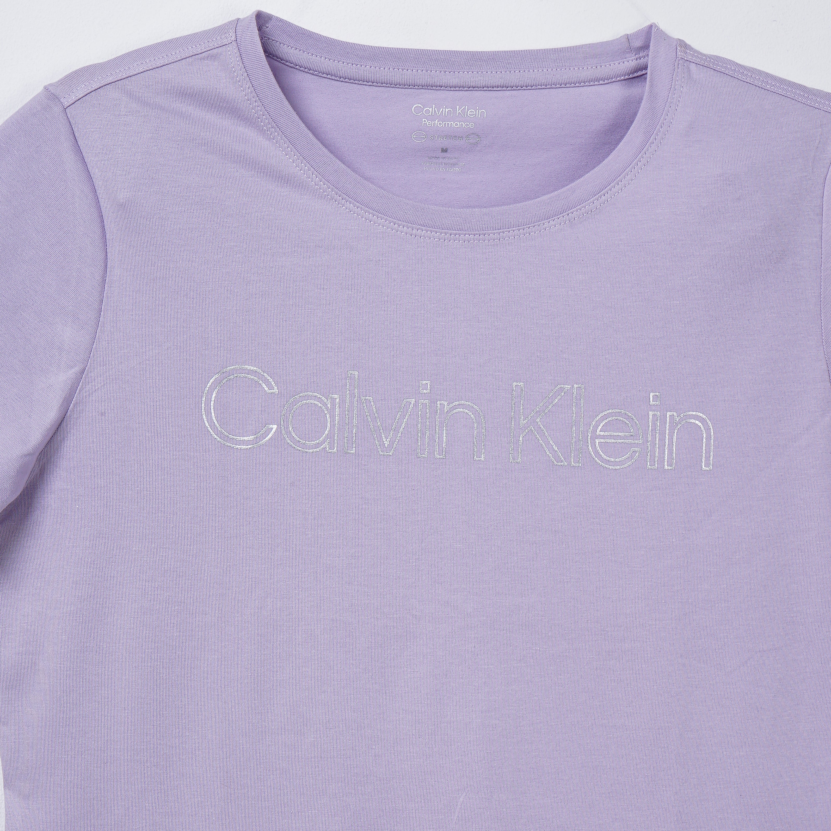 Calvin Klein Round Neck Lavender T-Shirt - Marca Deals - Calvin Klein