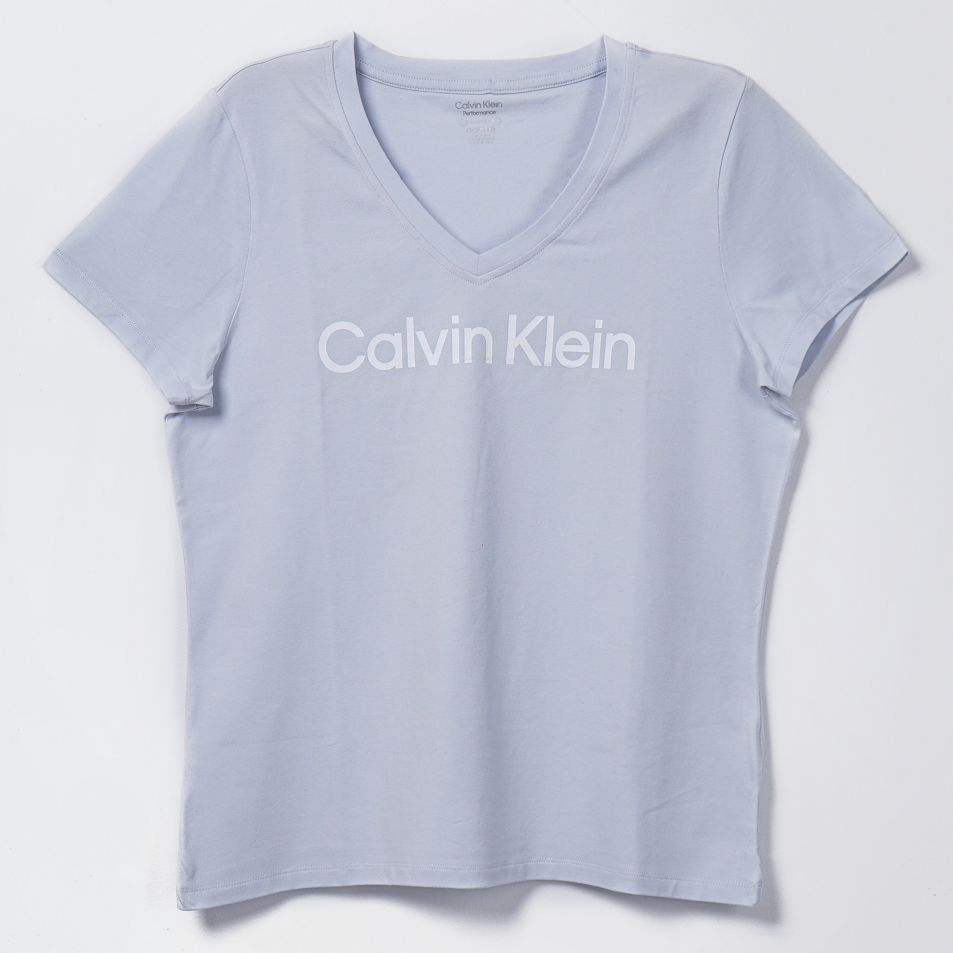 Calvin Klein V Neck Baby Blue T-Shirt - Marca Deals - Calvin Klein