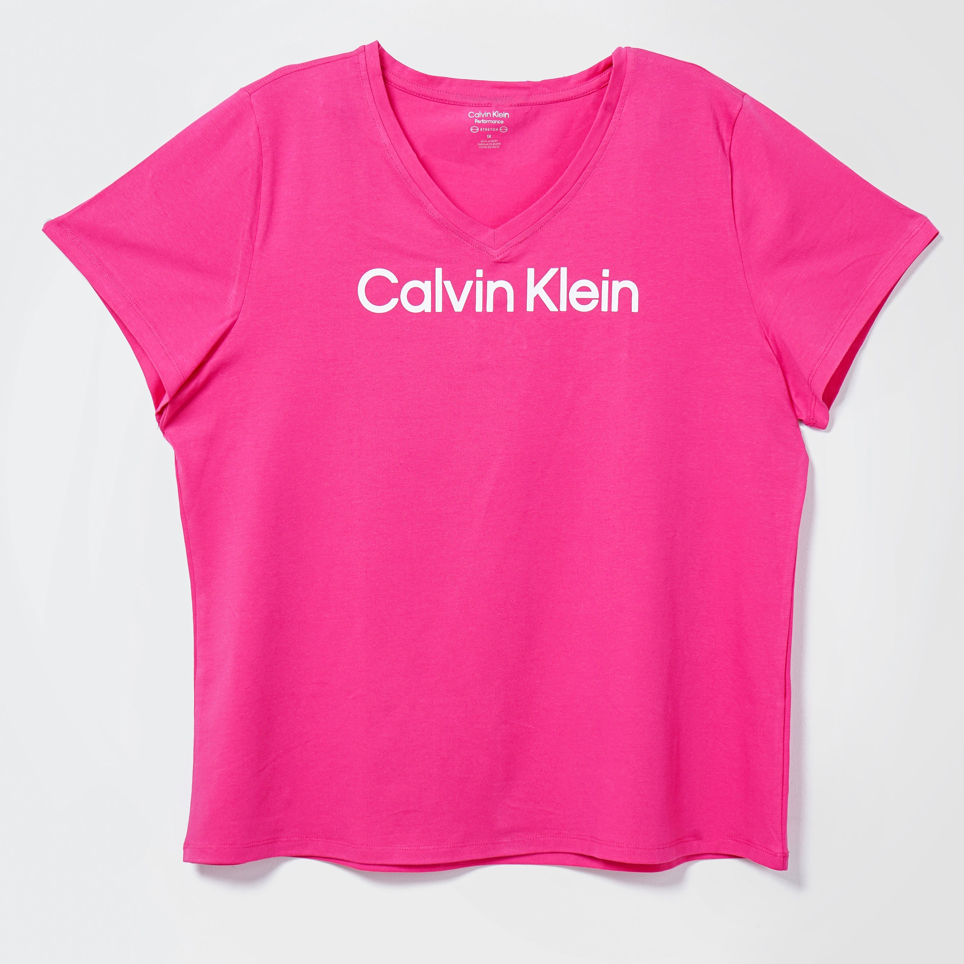 Calvin Klein V Neck Pink T-Shirt - Marca Deals - Calvin Klein