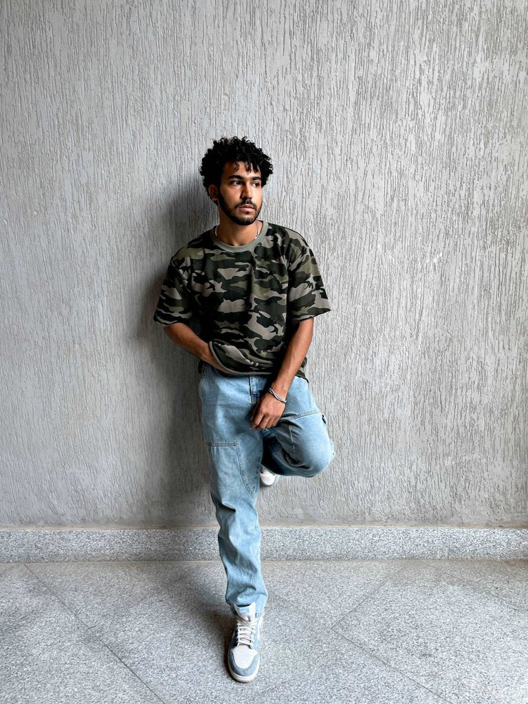 Camo Army Oversized T - Shirt - Marca Deals - Design Kaf