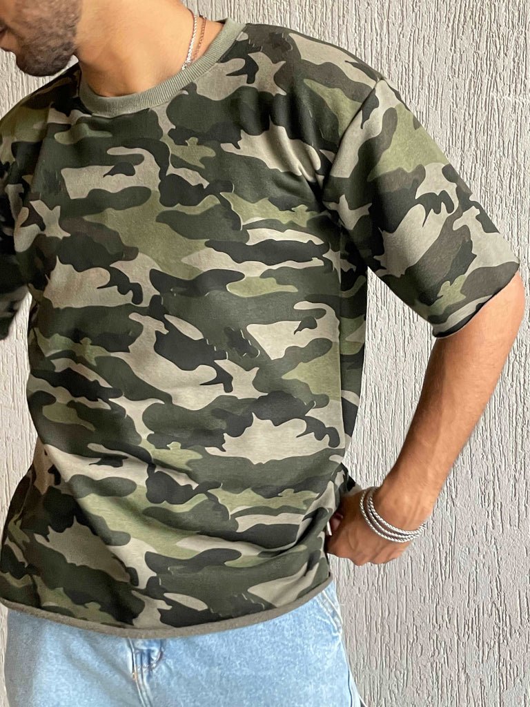 Camo Army Oversized T - Shirt - Marca Deals - Design Kaf