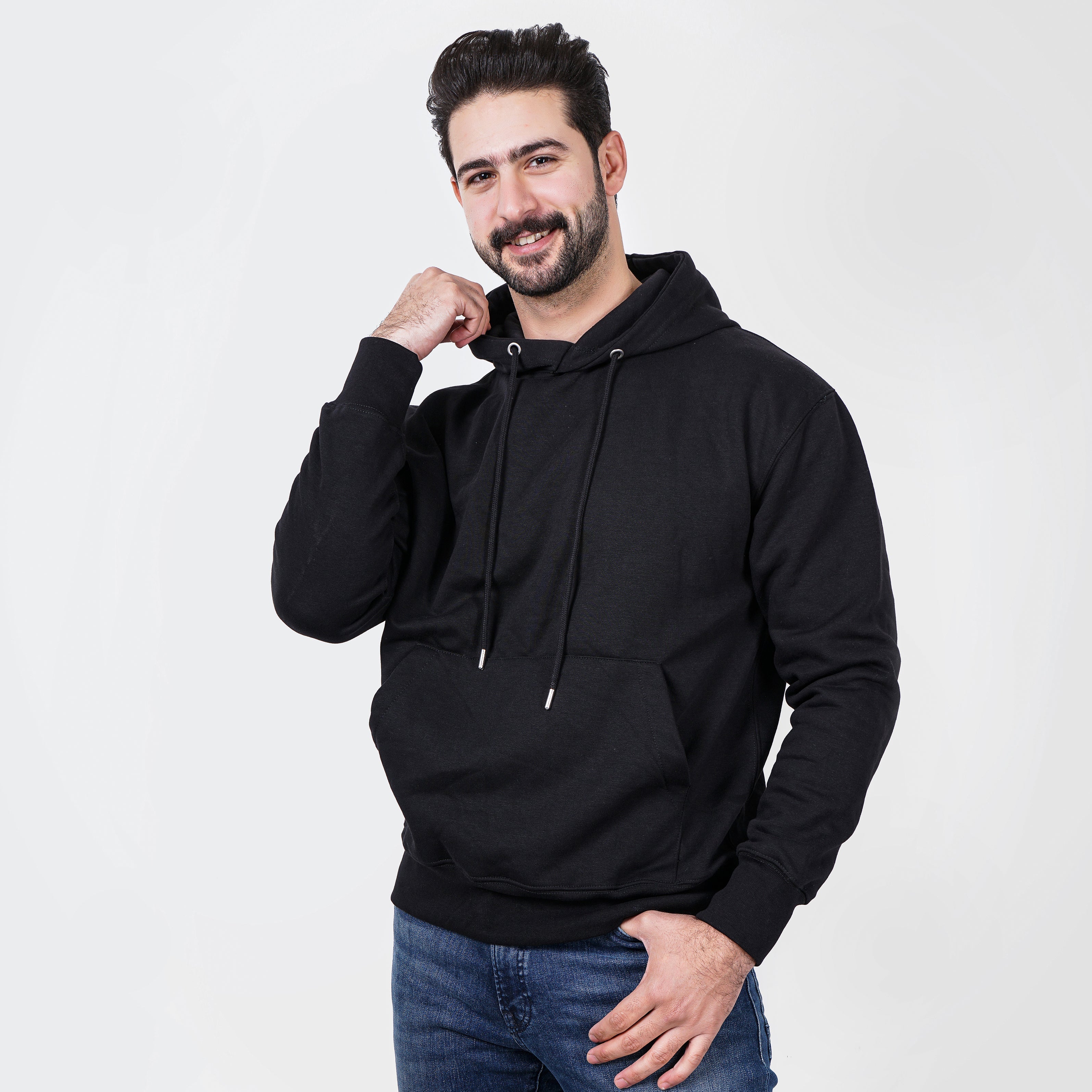 DEFACTO BASIC BLACK HOODIE - Marca Deals - Defacto