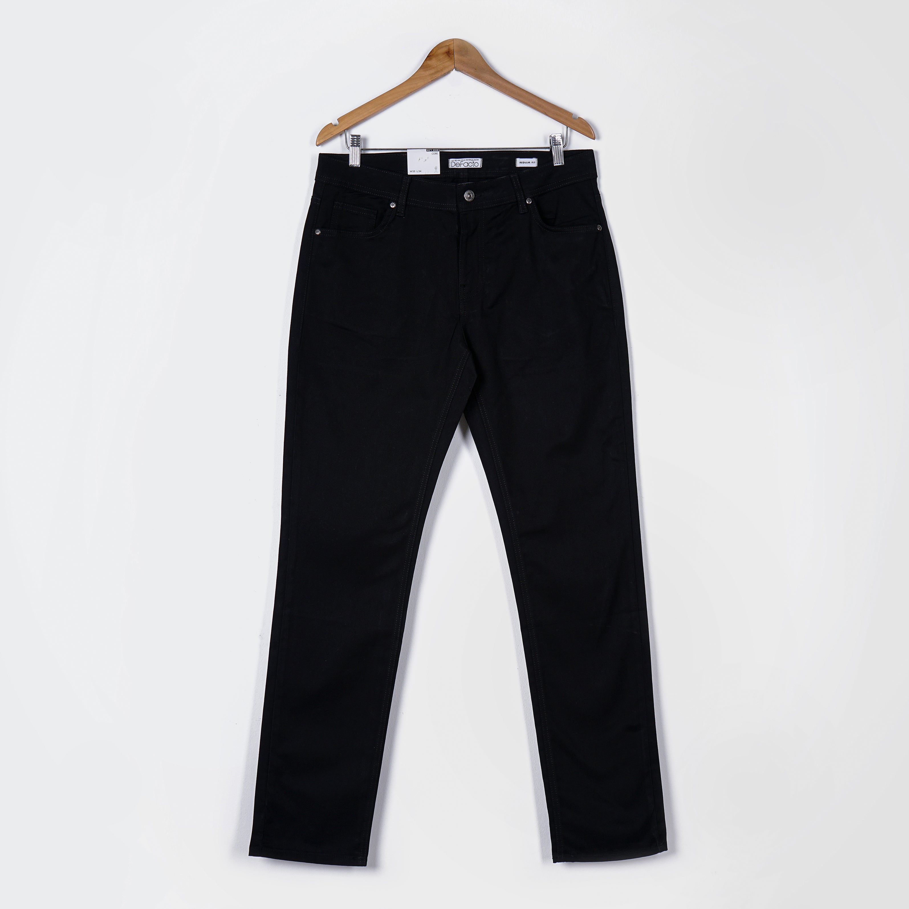 DeFacto Extra Slim Fit Gabardine Black Trousers - Marca Deals - Defacto