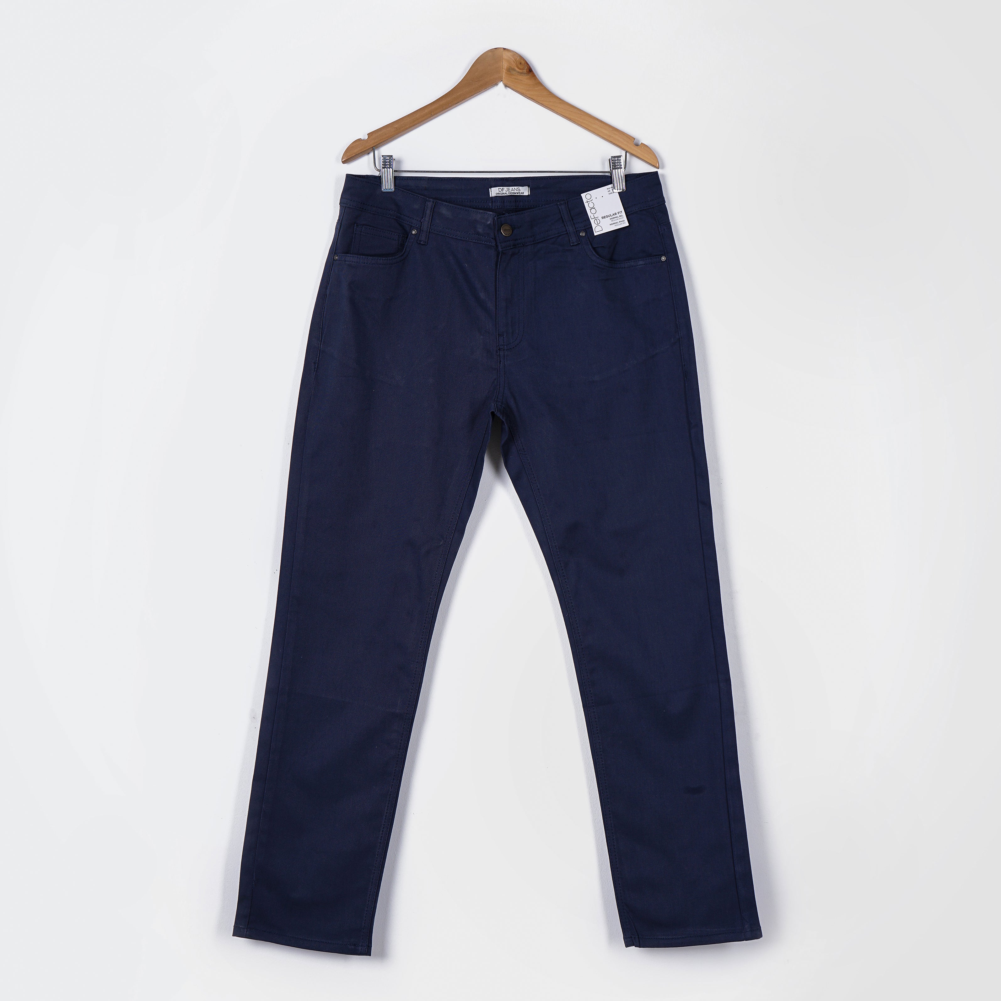 DeFacto Regular Fit Gabardine Dark Blue Trousers - Marca Deals - Defacto