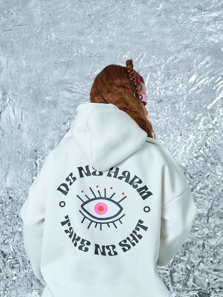 Do No Harm Take No Shit Eyes Oversized Hoodie - Marca Deals - Design Kaf