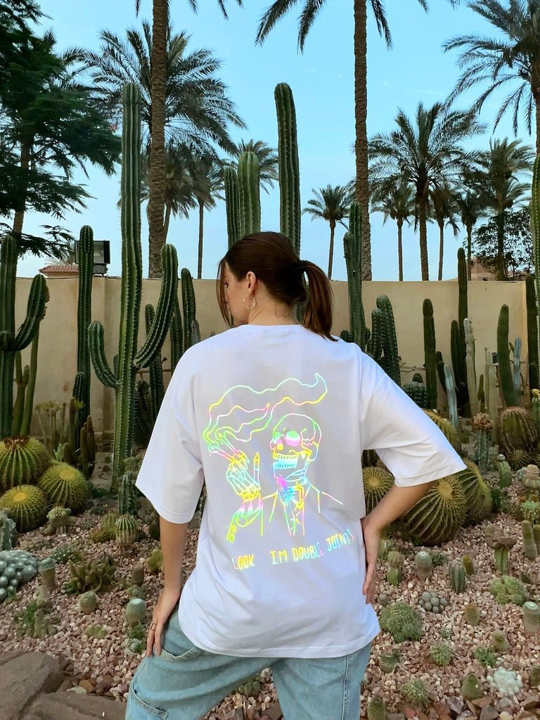 Double Jointed Rainbow Reflective Oversized T - shirt - Marca Deals - Design Kaf