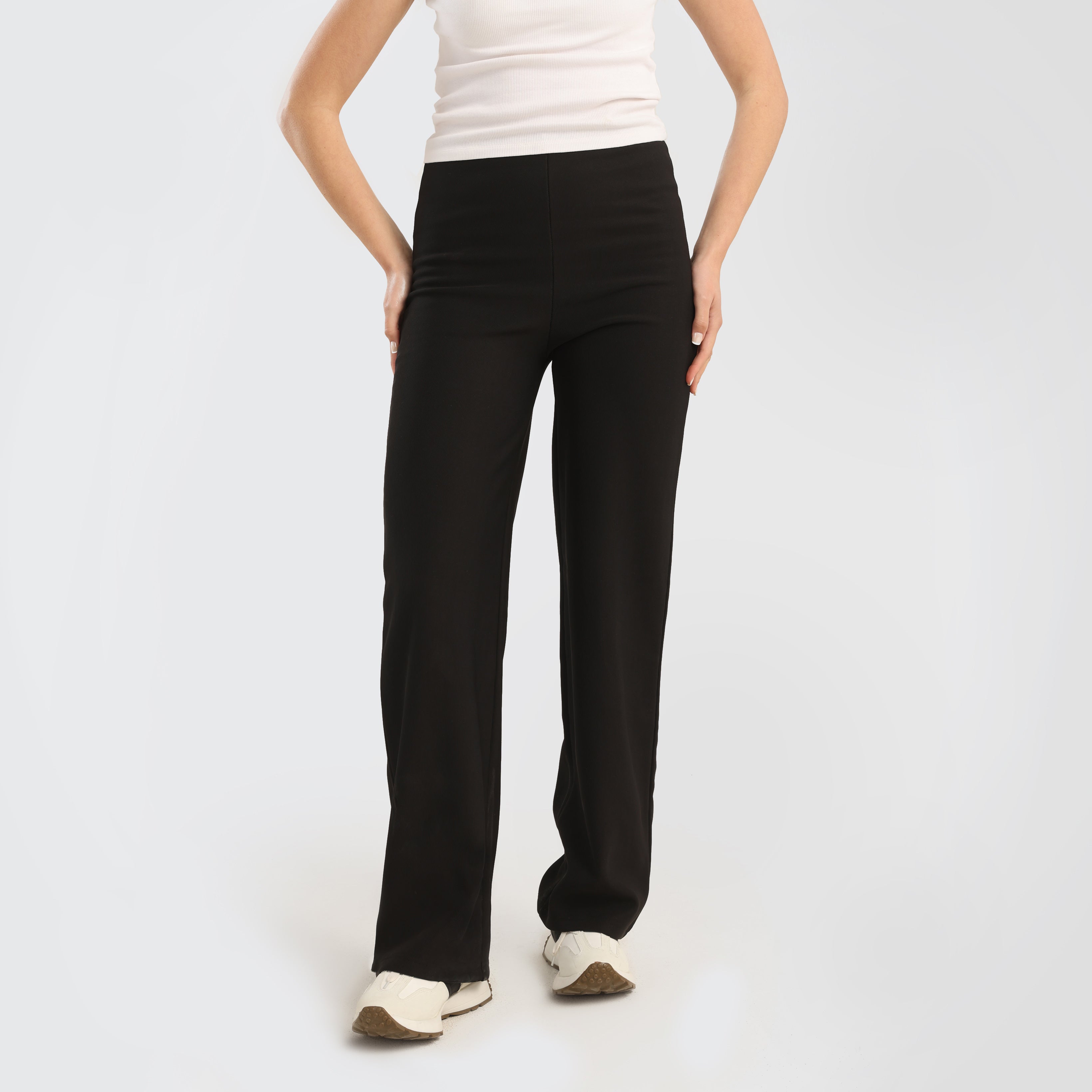 High - Waisted Wide - Leg Black Pants - Marca Deals - Flavie