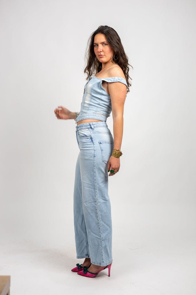 Ibiza Denim Corset Top - Marca Deals - Design Kaf