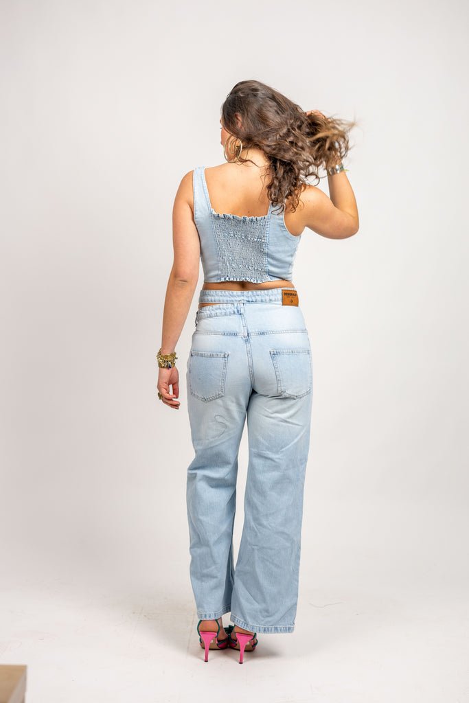 Ibiza Denim Corset Top - Marca Deals - Design Kaf