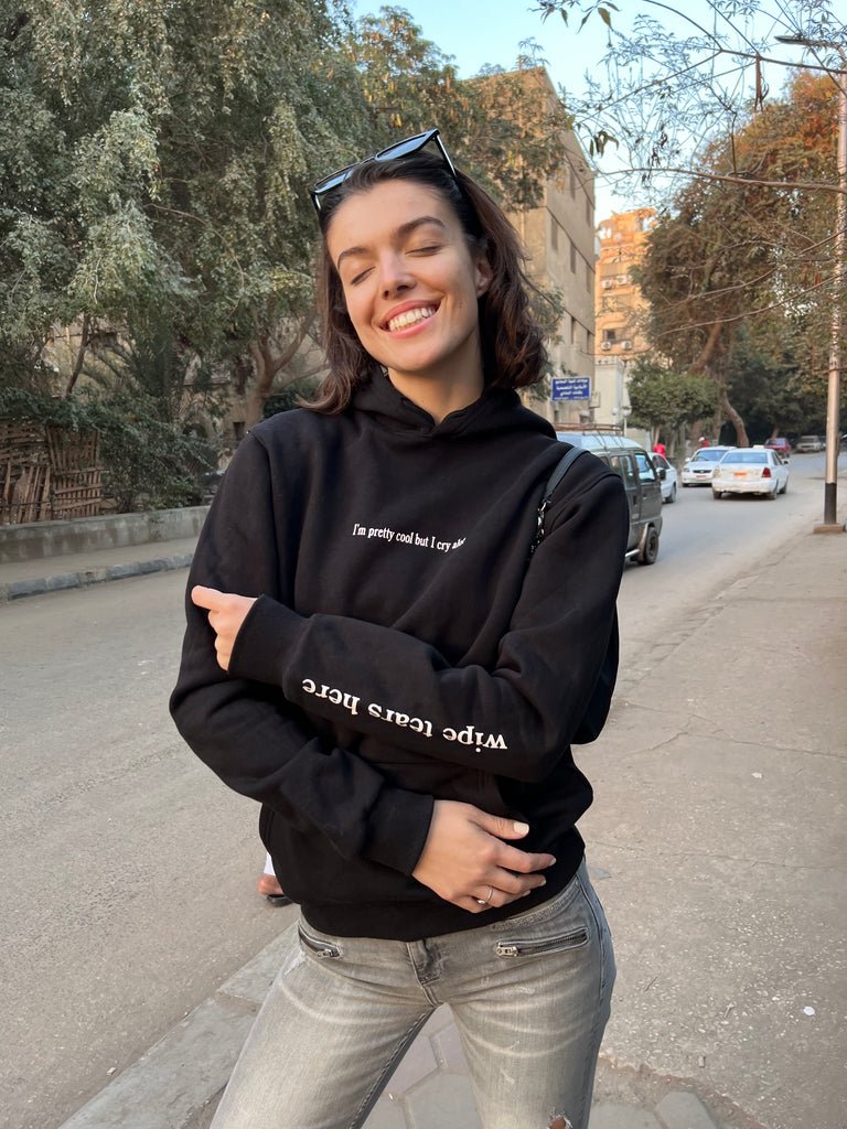 I'm Pretty Cool But I Cry A Lot Oversized Hoodie - Marca Deals - Design Kaf