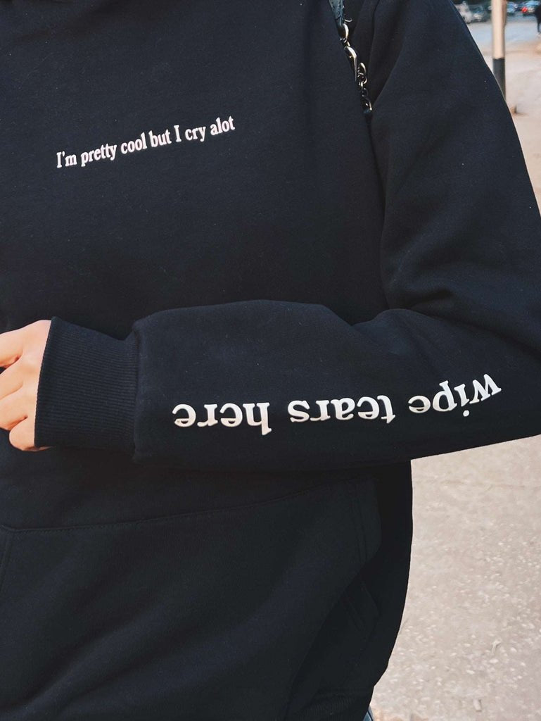 I'm Pretty Cool But I Cry A Lot Oversized Hoodie - Marca Deals - Design Kaf