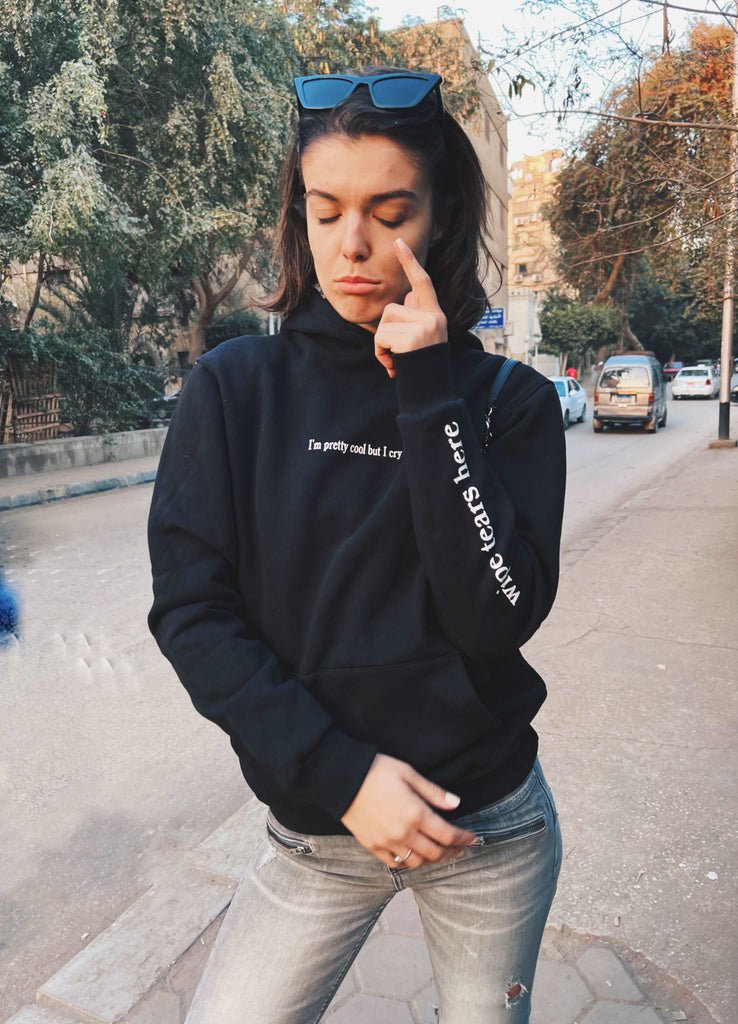 I'm Pretty Cool But I Cry A Lot Oversized Hoodie - Marca Deals - Design Kaf