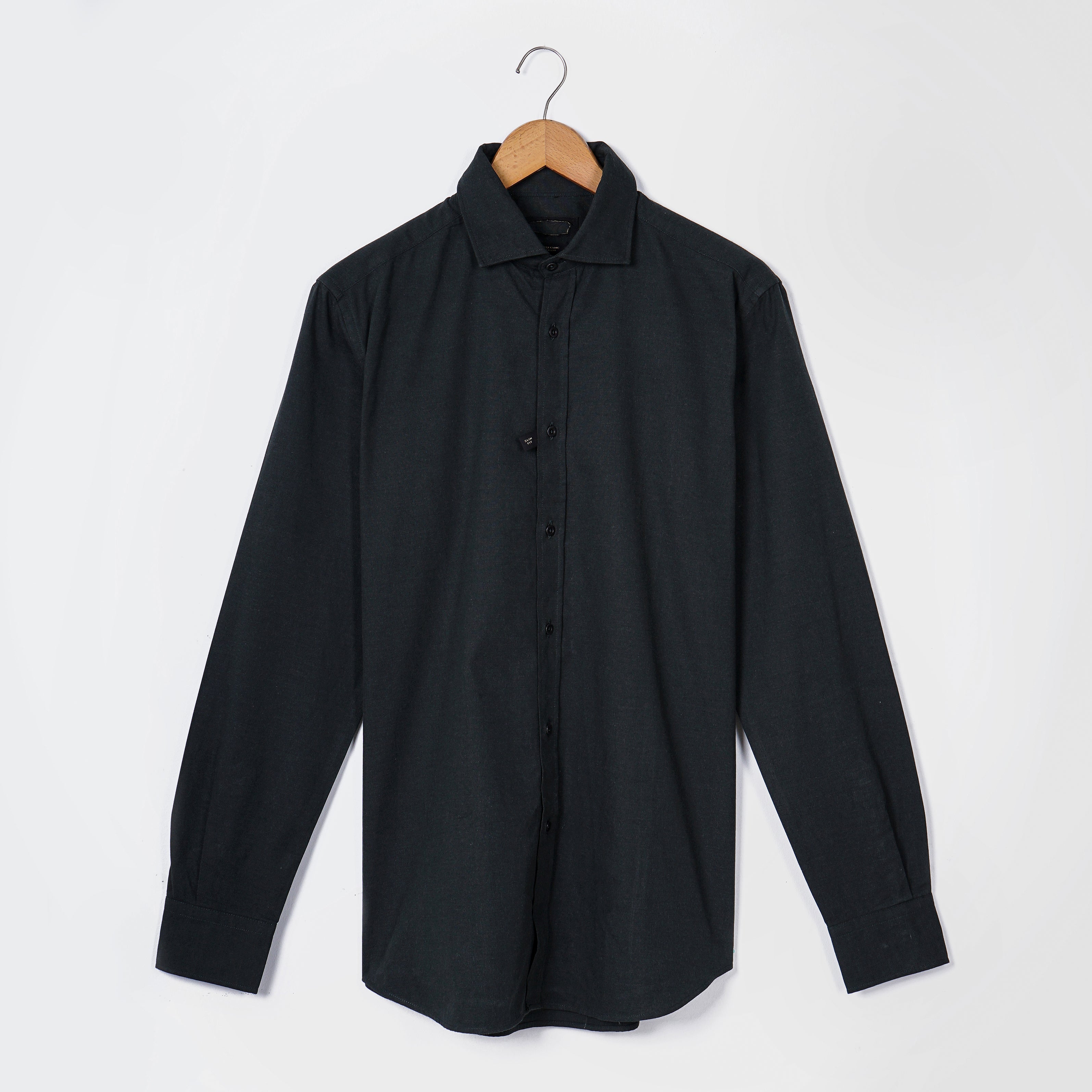 Massimo Dutti Slim Fit Long Sleeves Dark Green Shirt - Marca Deals - Massimo Dutti