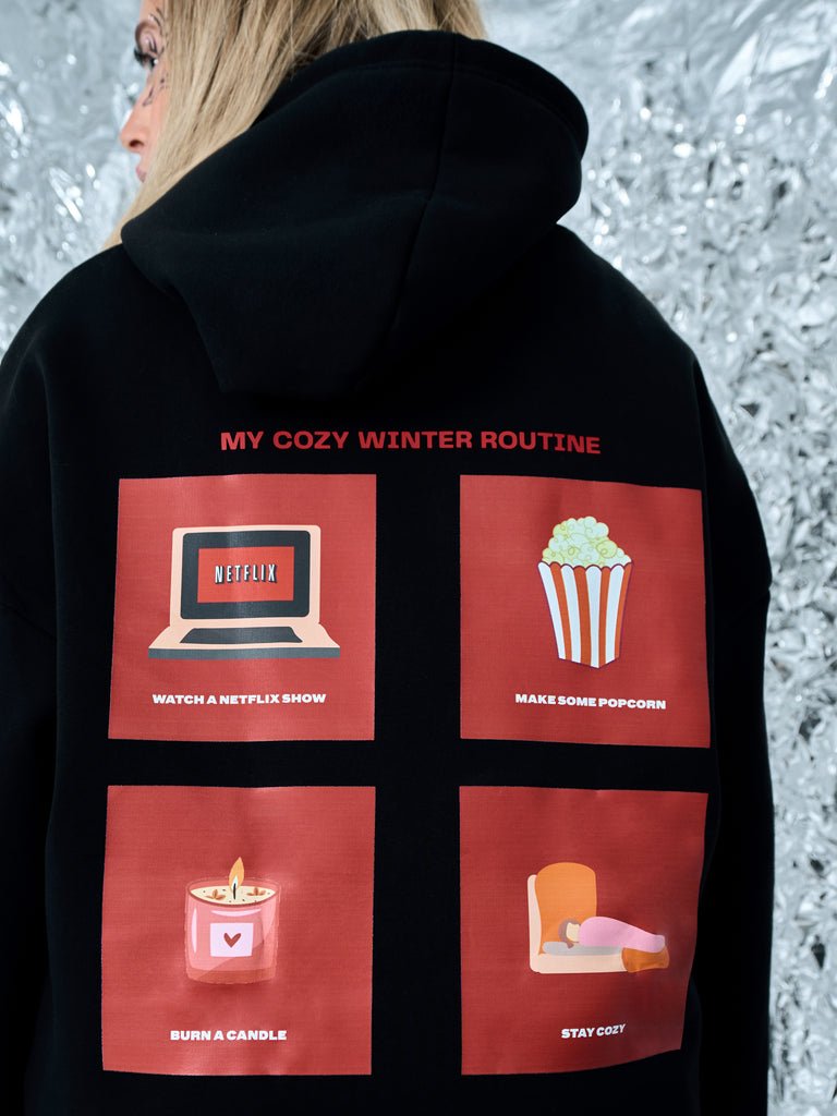 My Cozy Winter Routine Oversized Hoodie - Marca Deals - Design Kaf