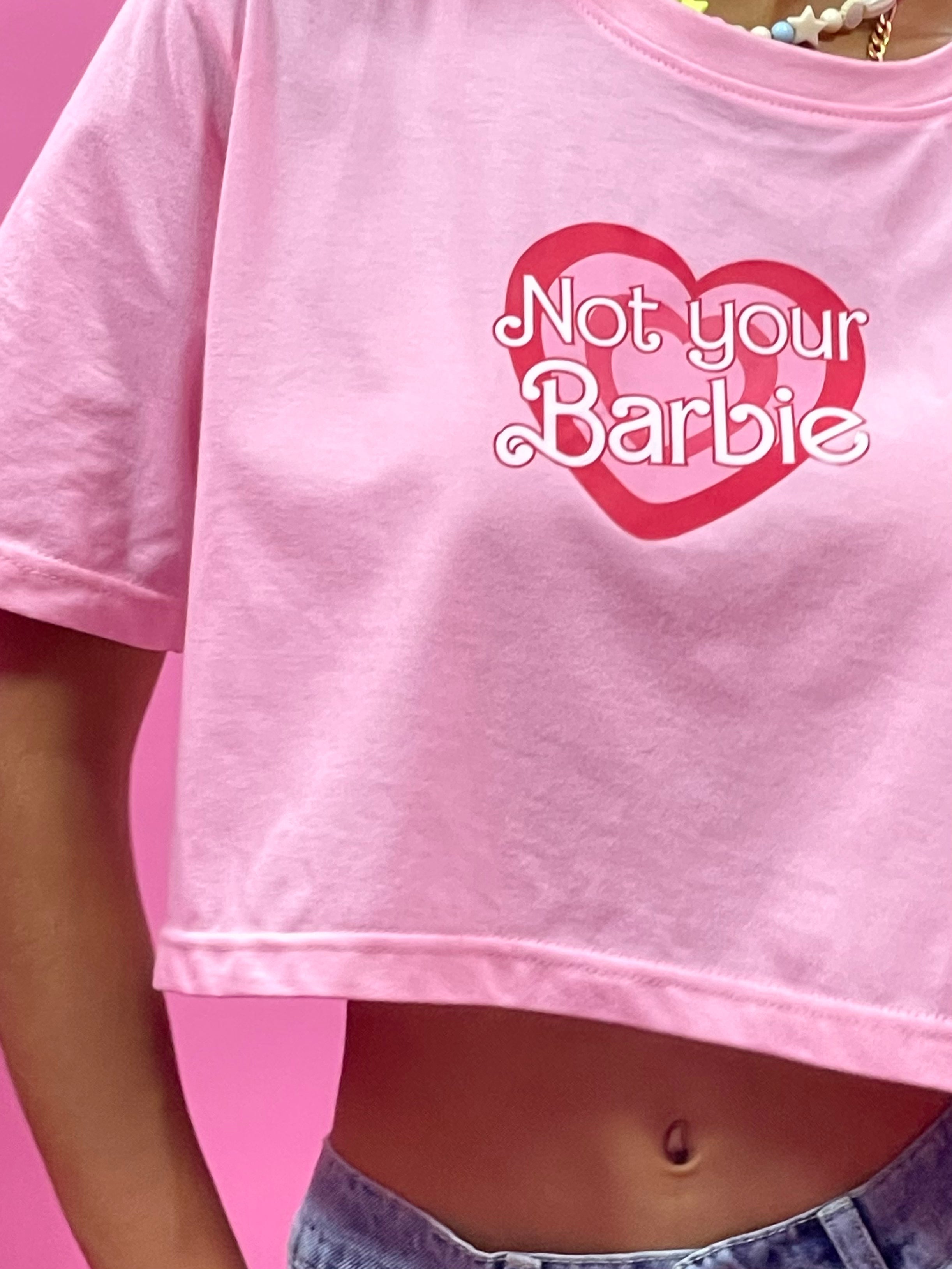 Not Your Barbie Heart Crop Top - Marca Deals - Design Kaf