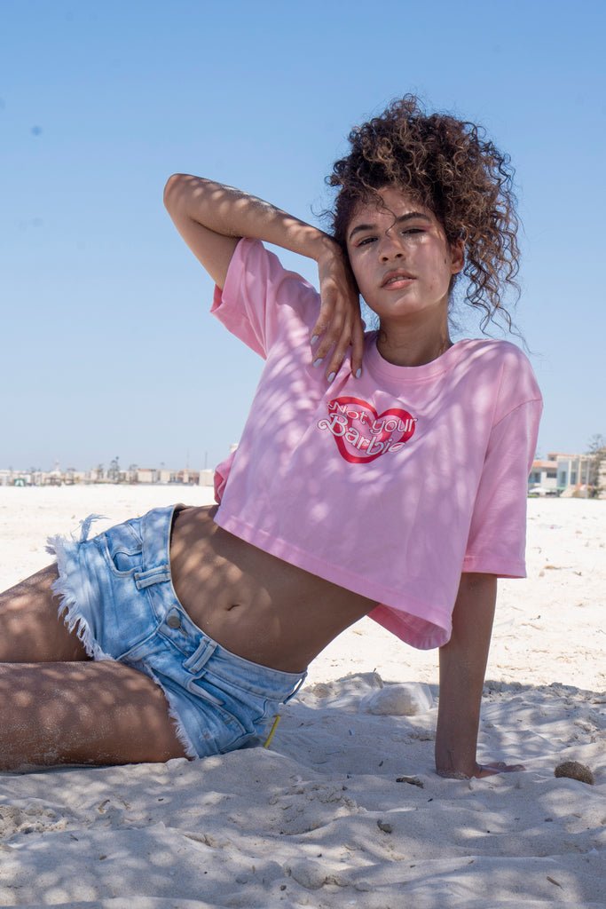 Not Your Barbie Heart Crop Top - Marca Deals - Design Kaf