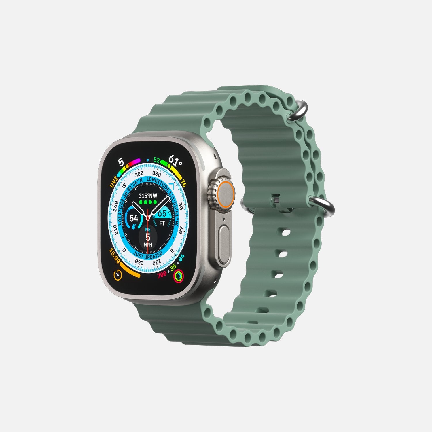 Ocean Band for Apple Watch - 42/44/45/49 - Light Green - Marca Deals - Hitch