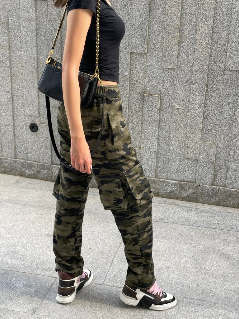 Olive Camo Army Baggy Cargo Pants - Marca Deals - Design Kaf