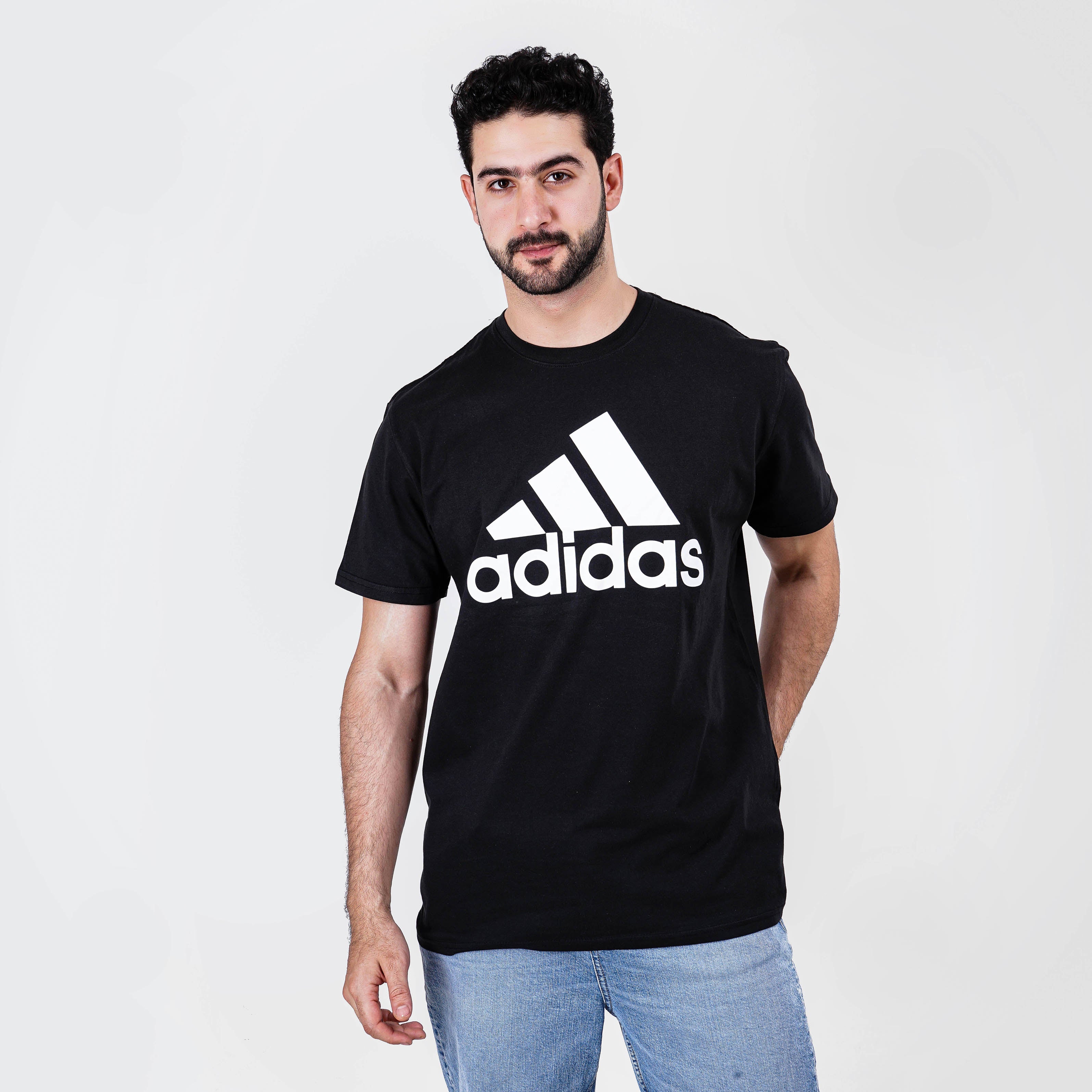 Original Adidas Black Tee with white logo - Marca Deals - Adidas