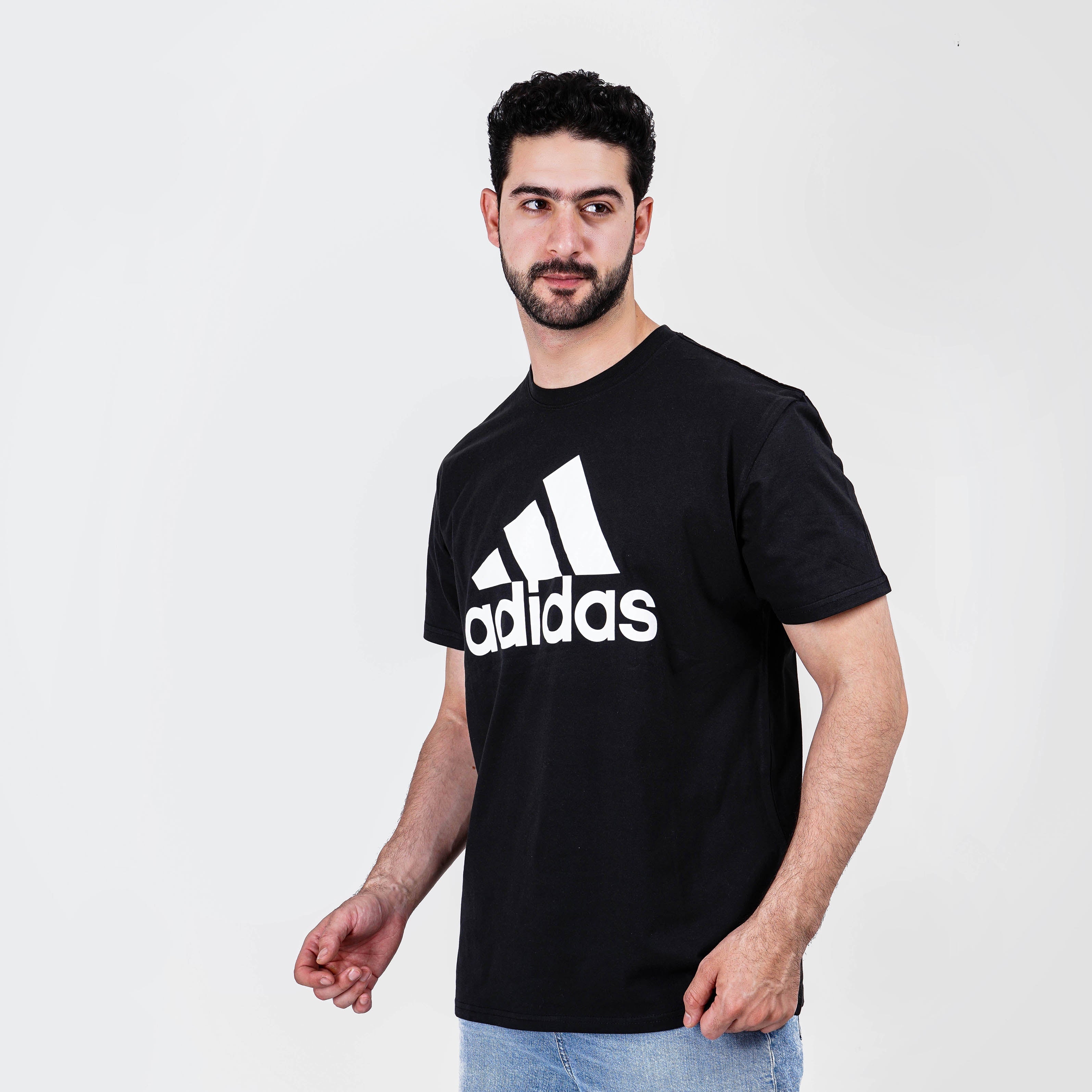 Original Adidas Black Tee with white logo - Marca Deals - Adidas