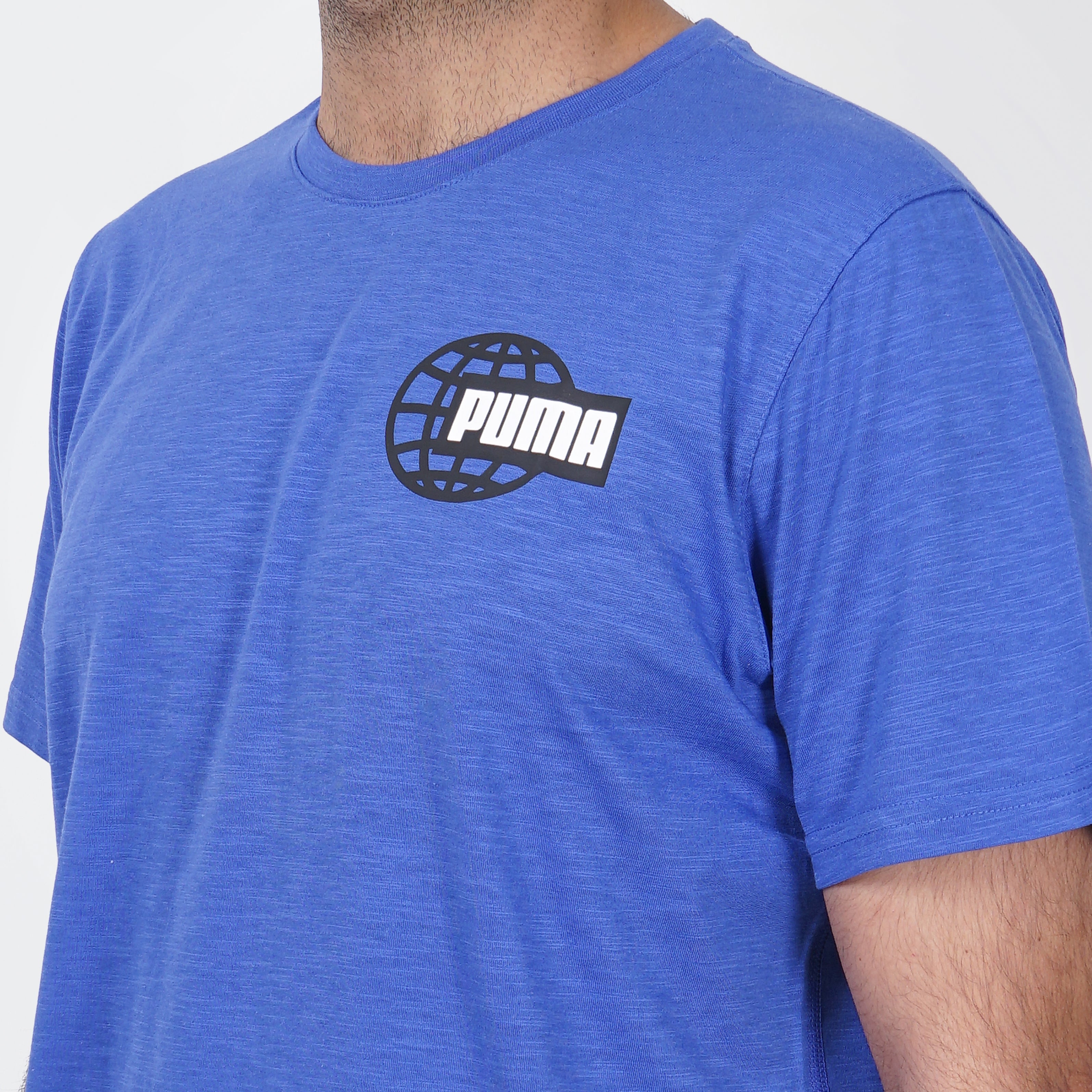 Original Blue PUMA Short Sleeves T-Shirt - Marca Deals - puma