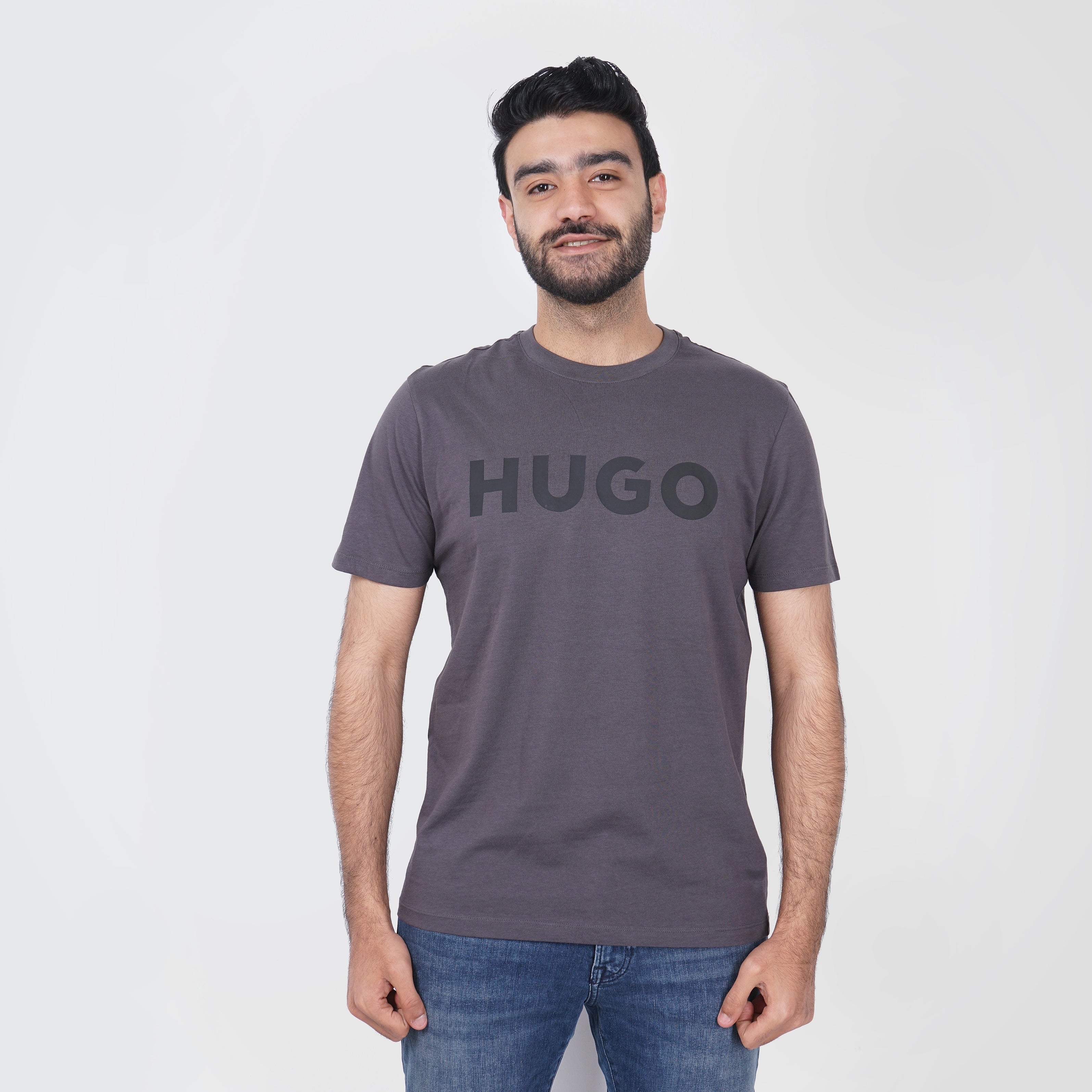 Original HUGO BOSS Grey Graphic T-Shirt - Marca Deals - Hugo Boss