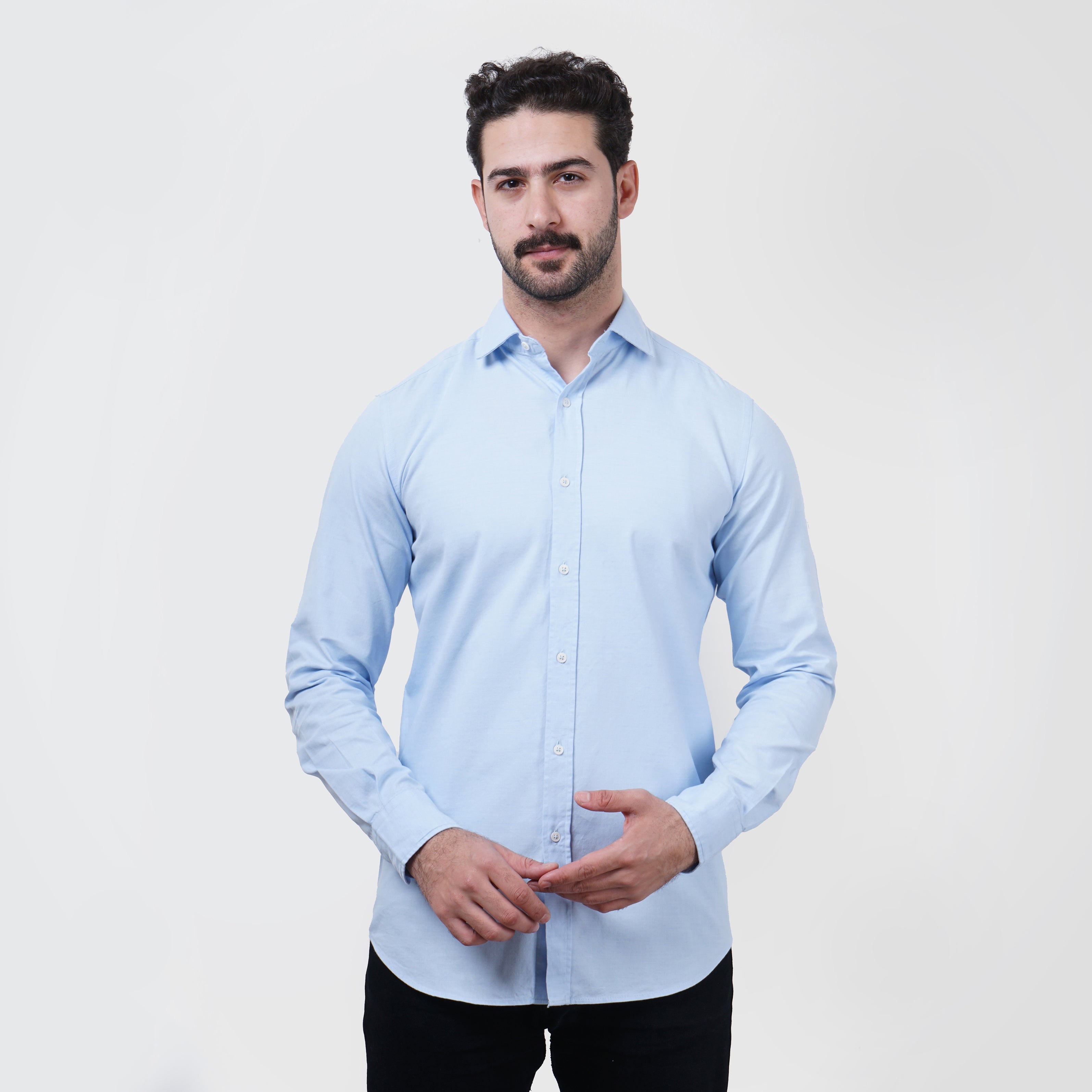 Original Massimo Dutti - Light Blue Slim Fit Shirt - Marca Deals - Massimo Dutti