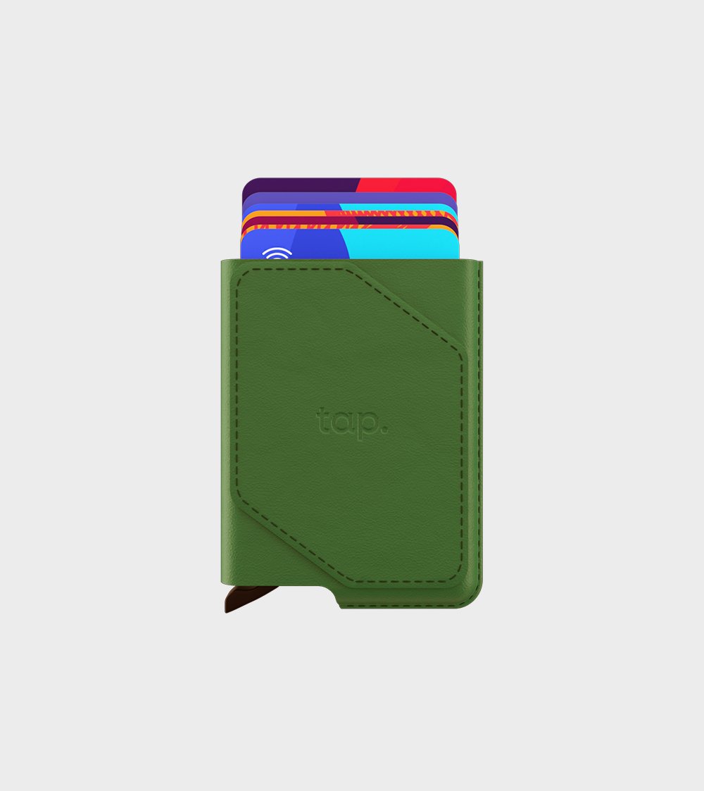 Pocket™ - World’s Most Advanced NFC Cardholder - Green - Marca Deals - Tap