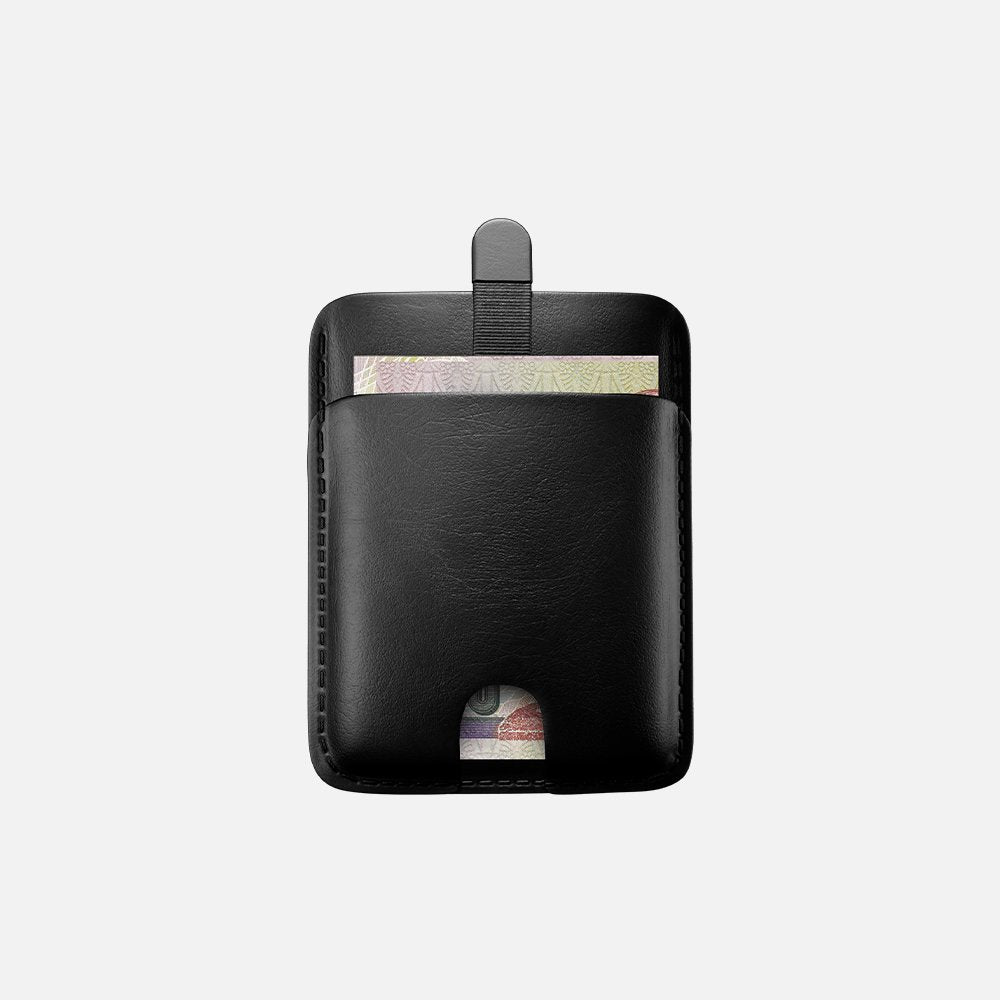 Pull-up Cardholder - Natural Genuine Leather - Black - Marca Deals - Hitch