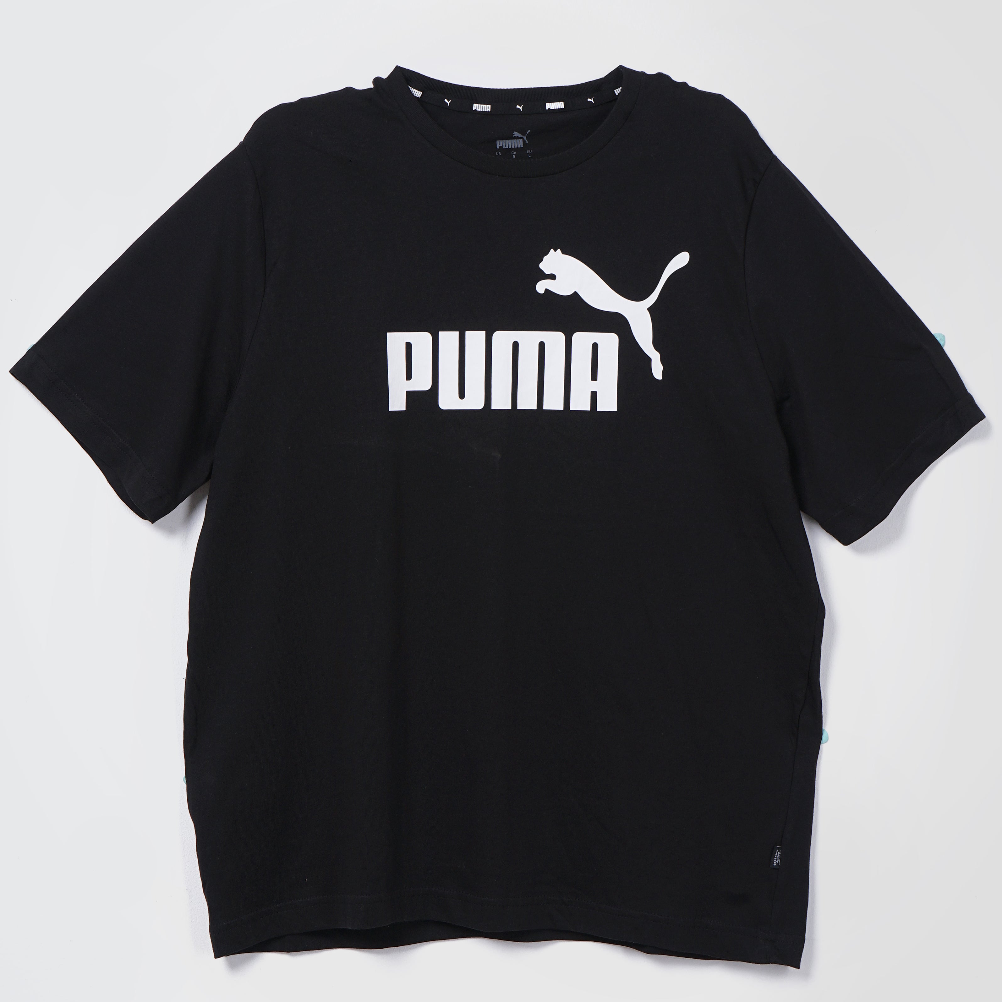 Puma Short Sleeves Printed Black T-Shirt - Marca Deals - puma