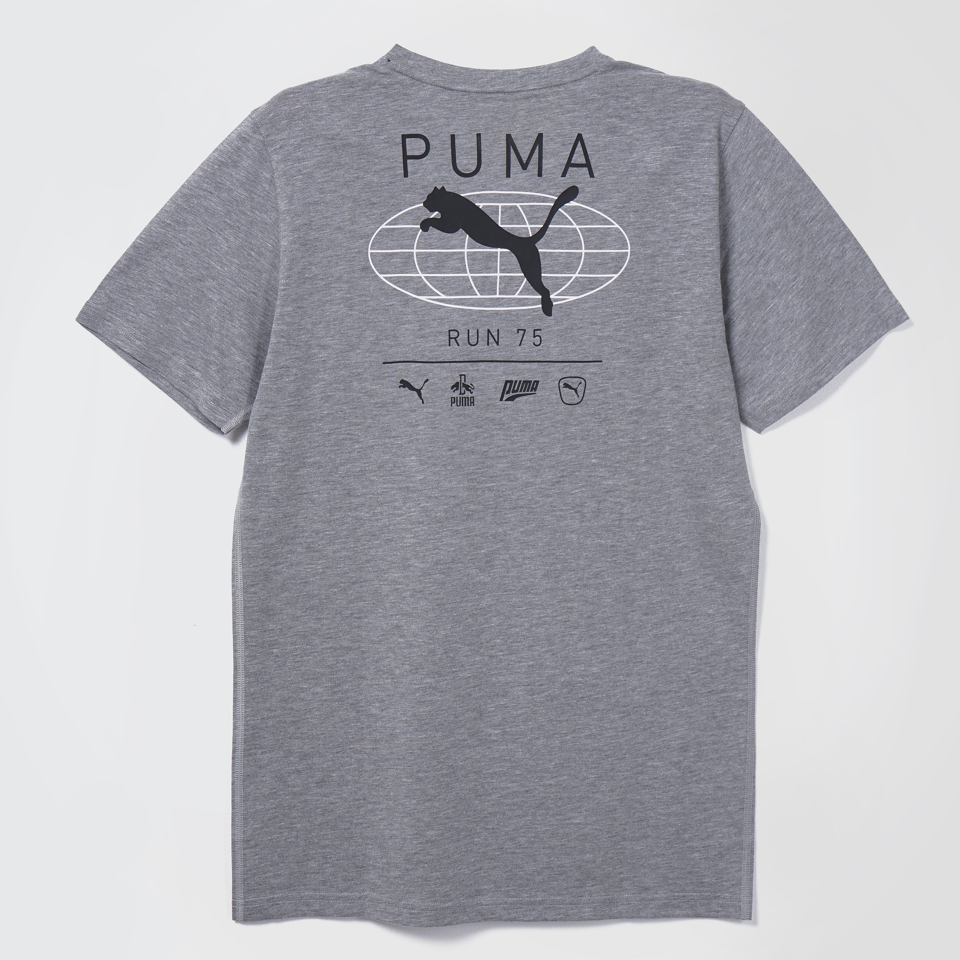 Puma Short Sleeves Printed Grey T-Shirt - Marca Deals - puma
