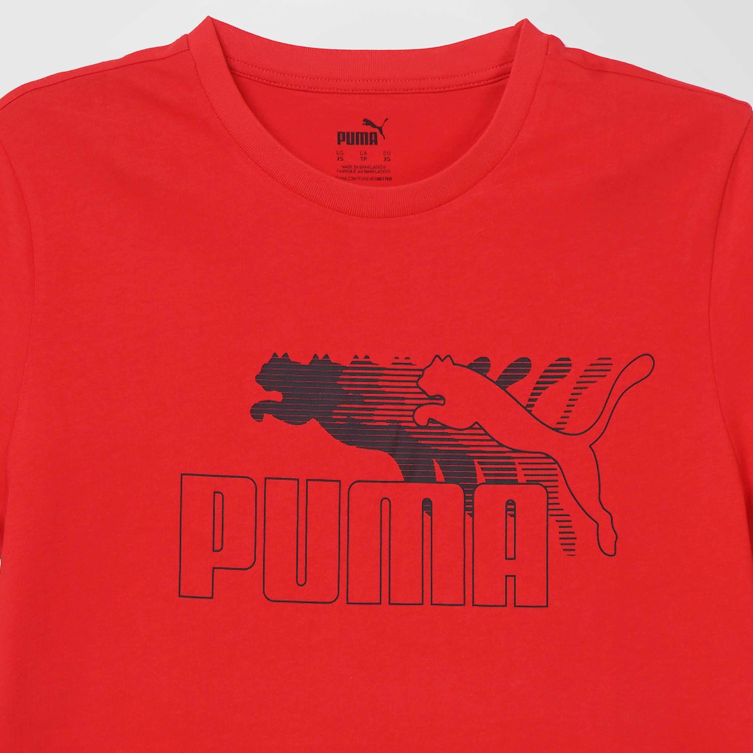 Puma Short Sleeves Printed Red T-Shirt - Marca Deals - puma