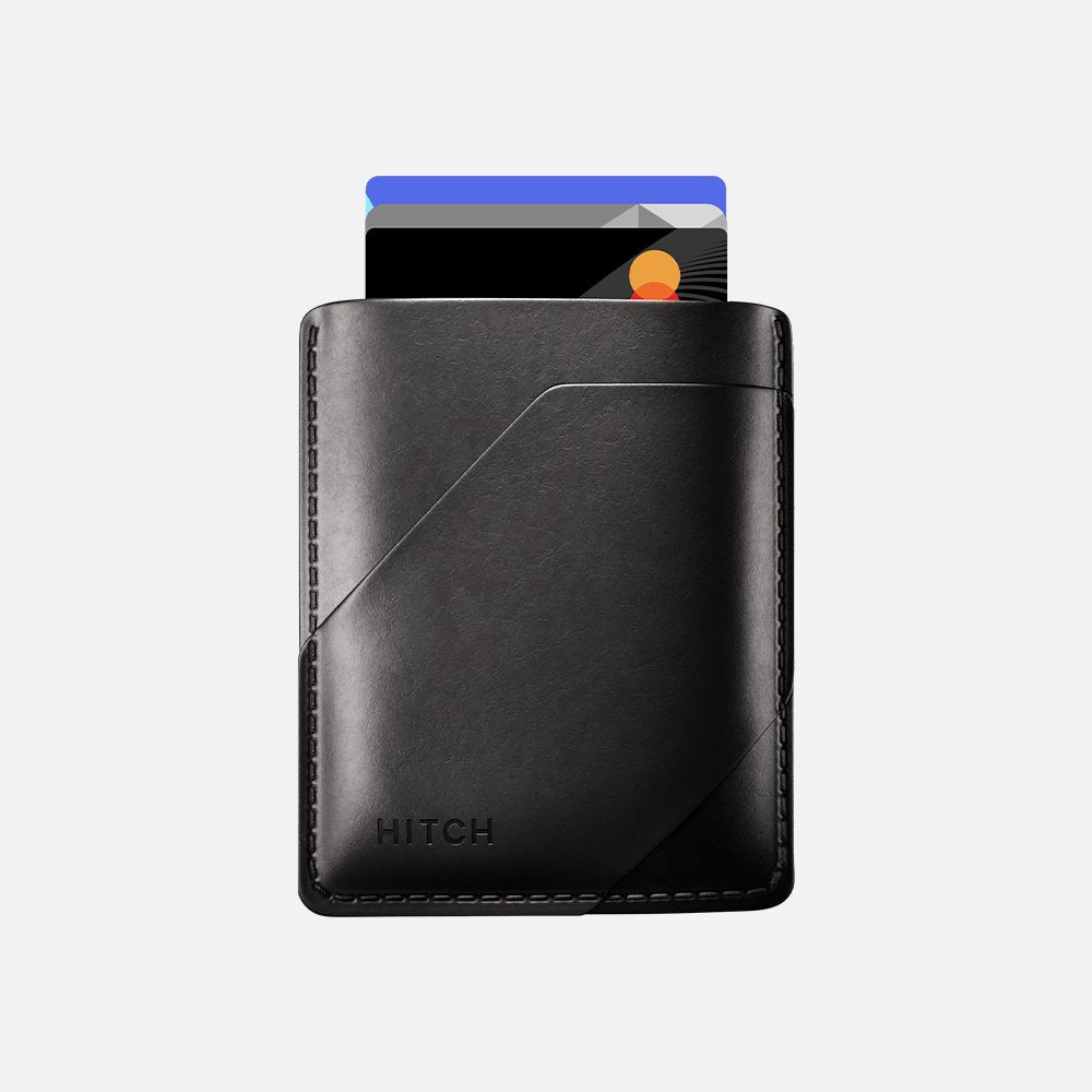 Simple Cardholder - Natural Genuine Leather - Black - Marca Deals - Hitch