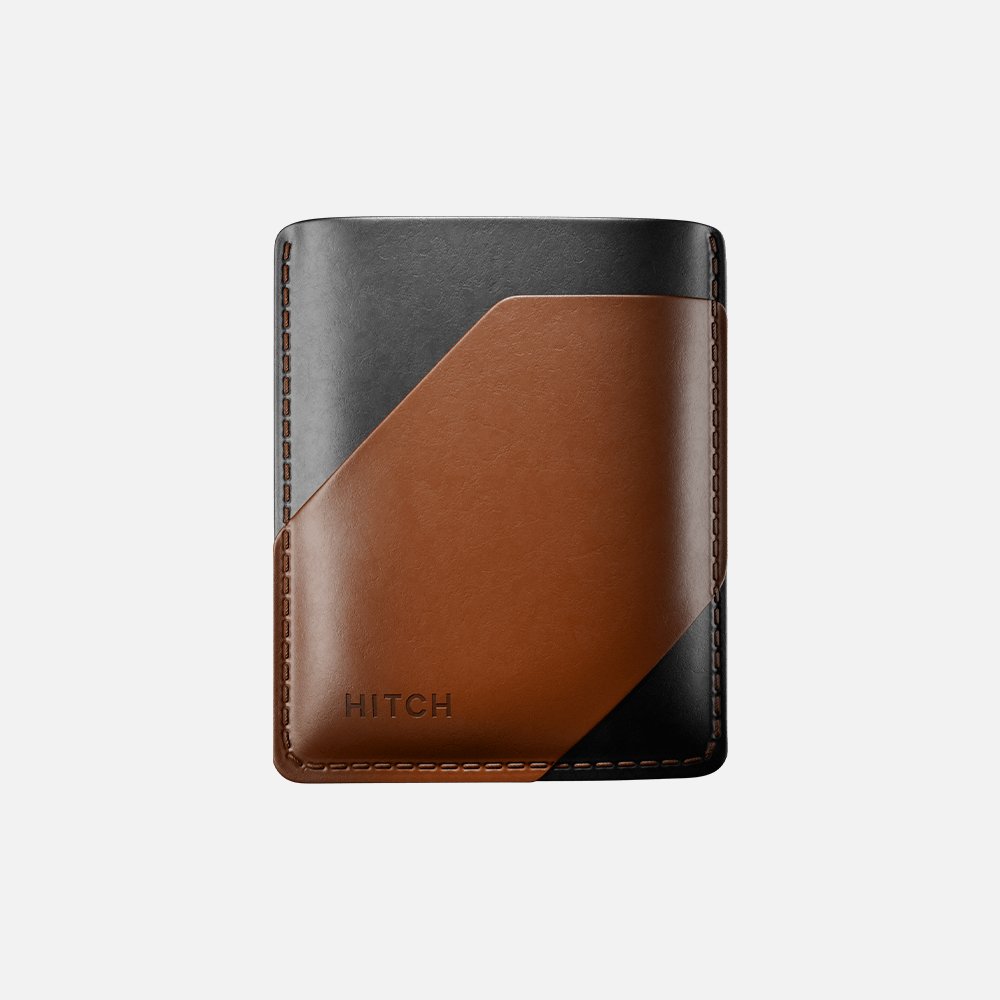 Simple Cardholder - Natural Genuine Leather - Havan/Black - Marca Deals - Hitch