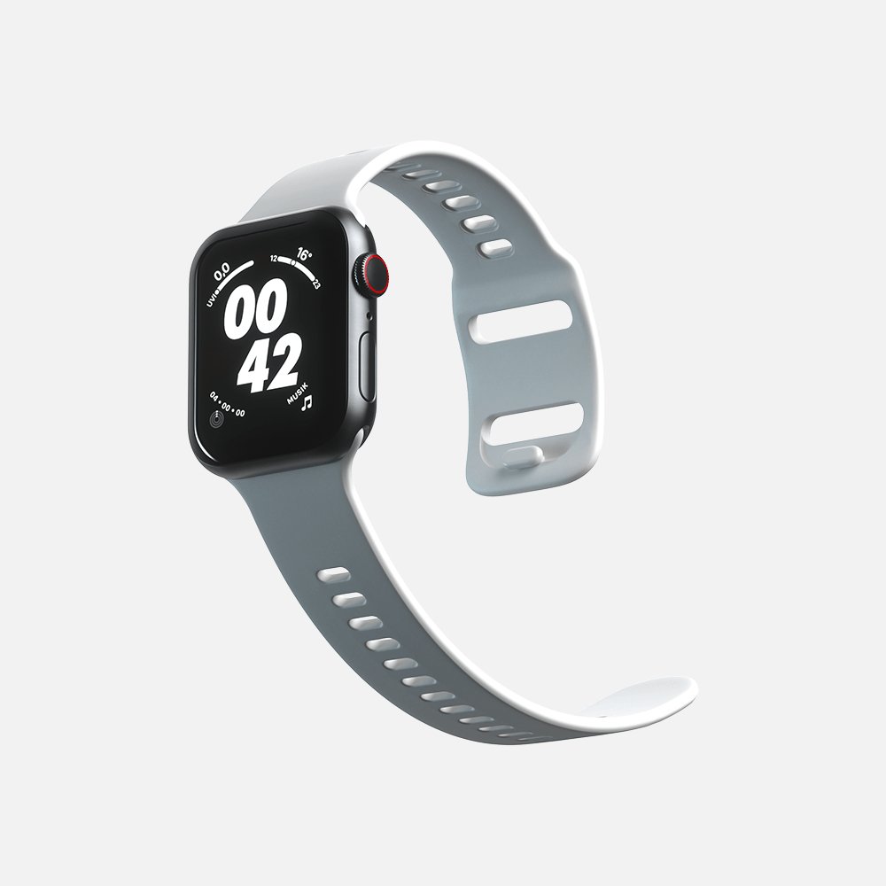 Sport Band For Apple Watch - White - 42/44/45mm - Marca Deals - Hitch