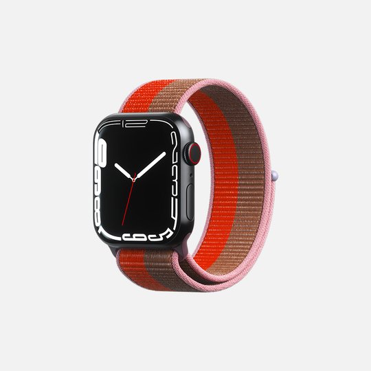 Sport Loop For Apple Watch - Orange/Old Rose- 42/44/45 - Marca Deals - Hitch
