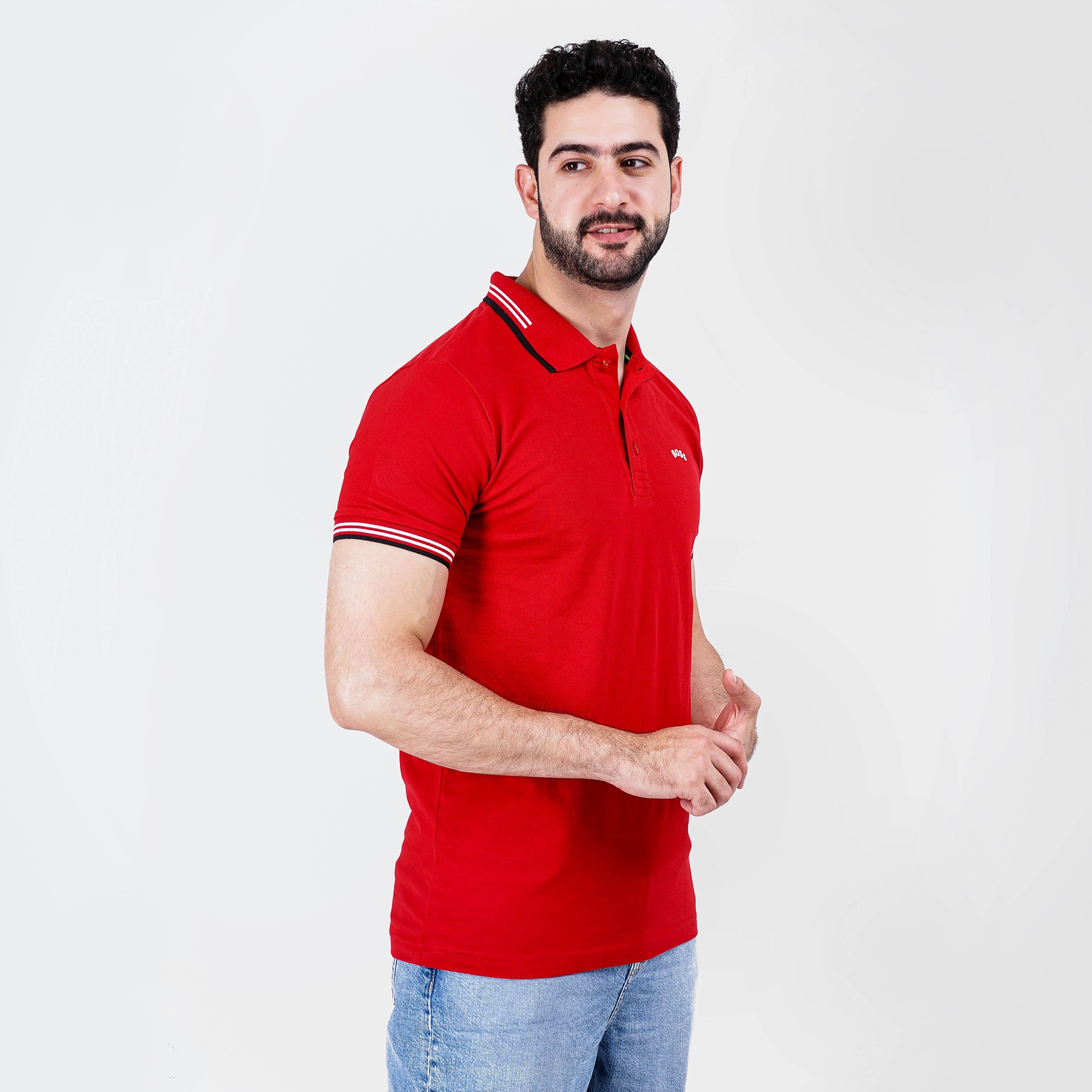 STRETCH-COTTON REGULAR-FIT POLO SHIRT WITH BOSS LOGO - Marca Deals - Boss