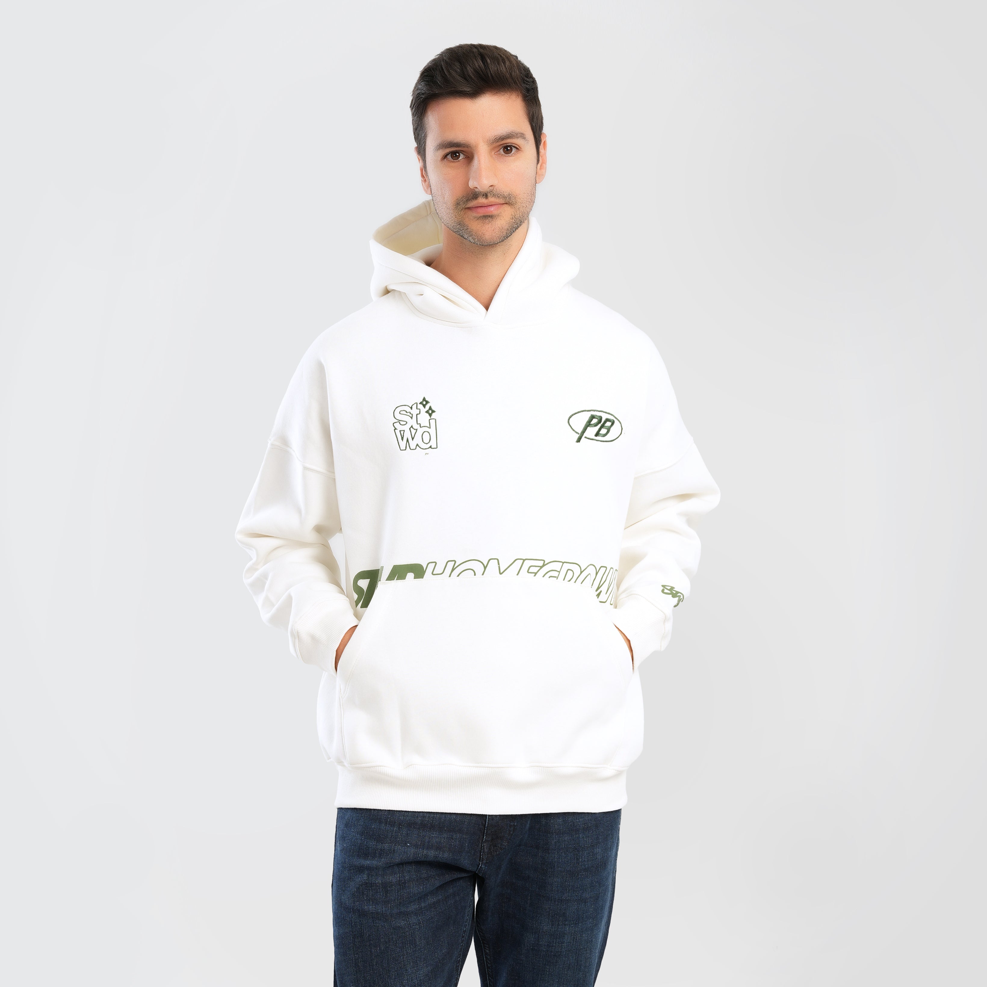 STWD embroidered hoodie - Marca Deals - Pull and Bear