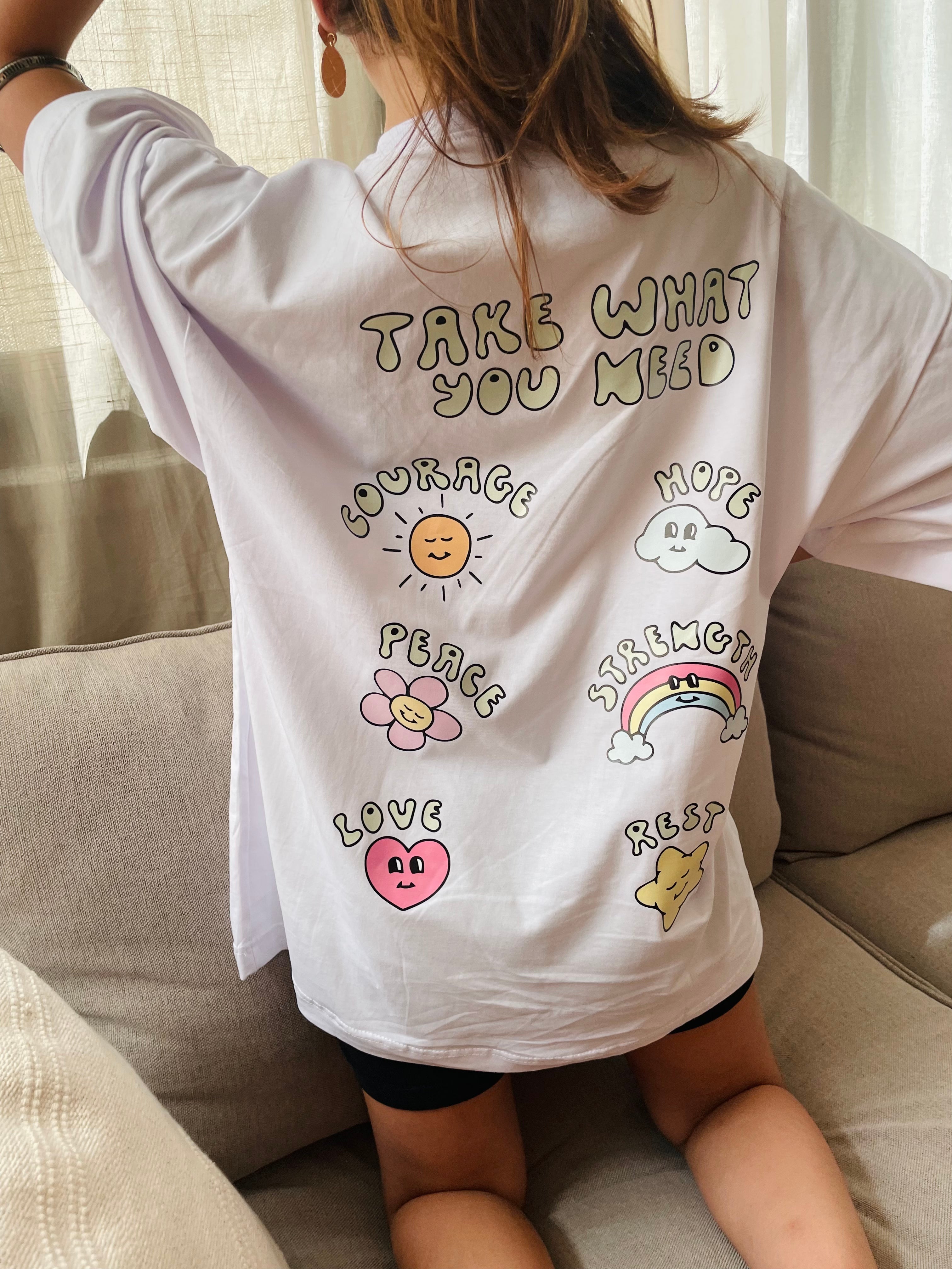 Take what you need Oversized T - shirt - Marca Deals - Design Kaf